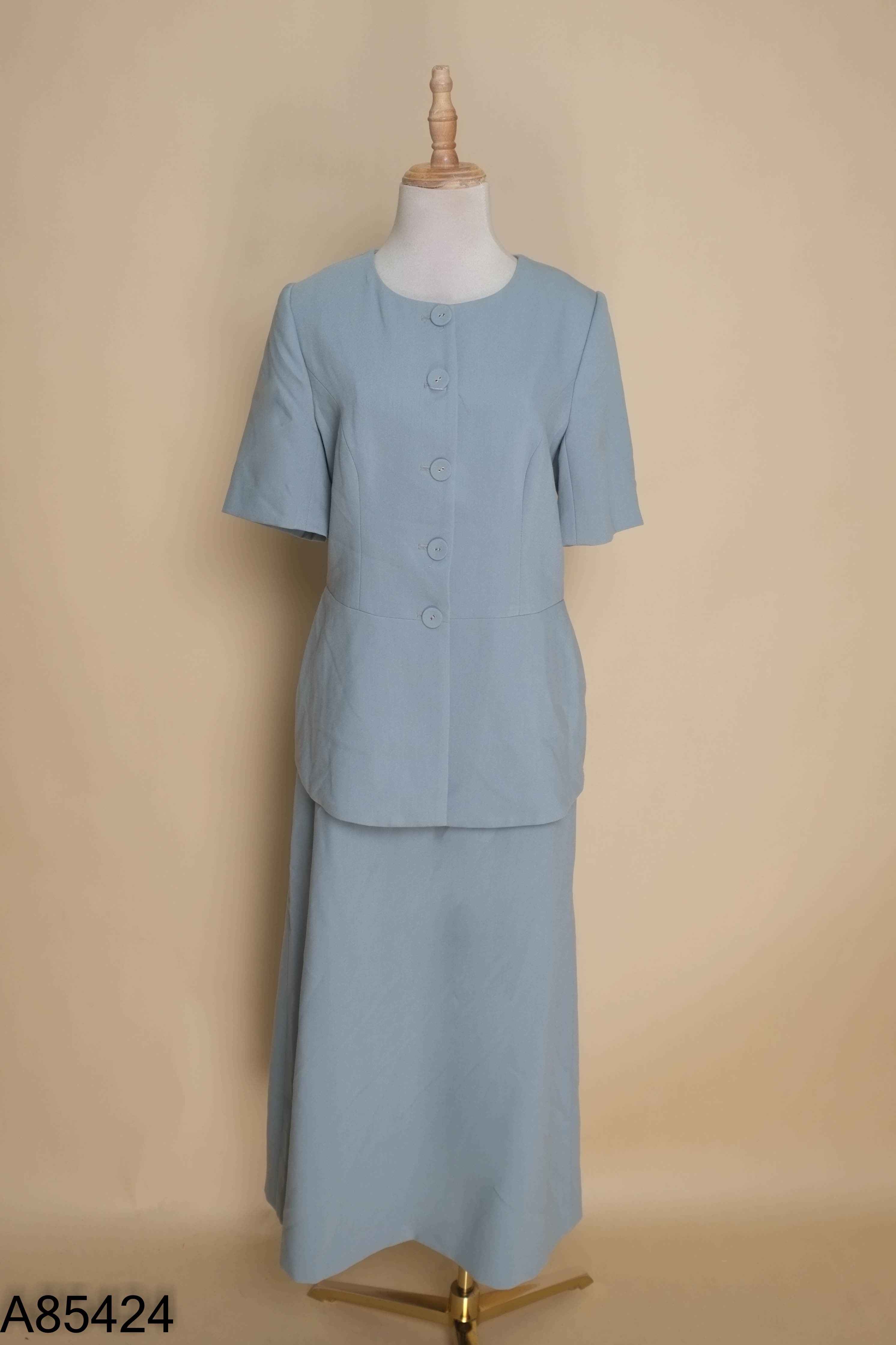 Set xanh áo kiểu + chân váy