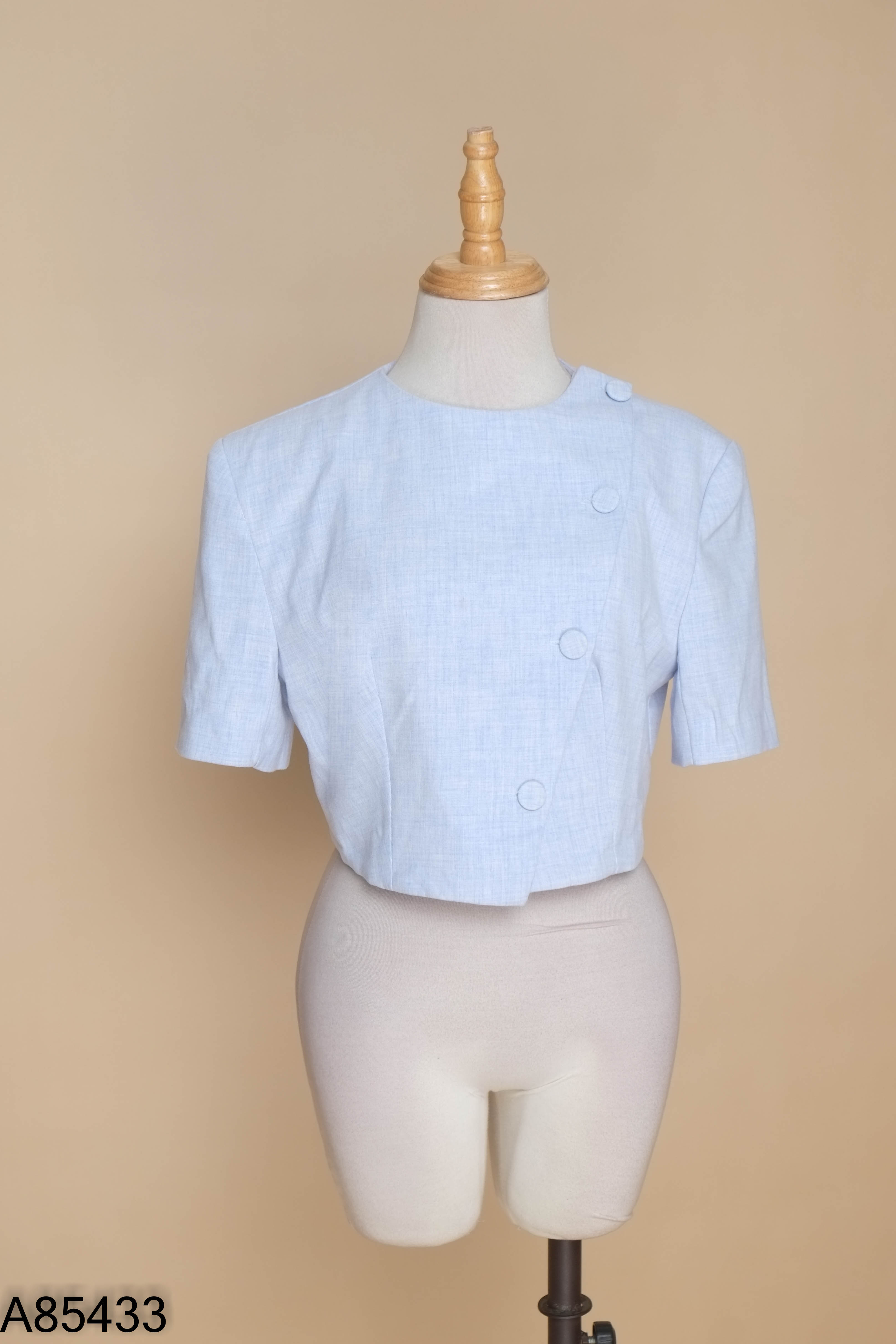 Áo xanh ME DESIGN phối cúc