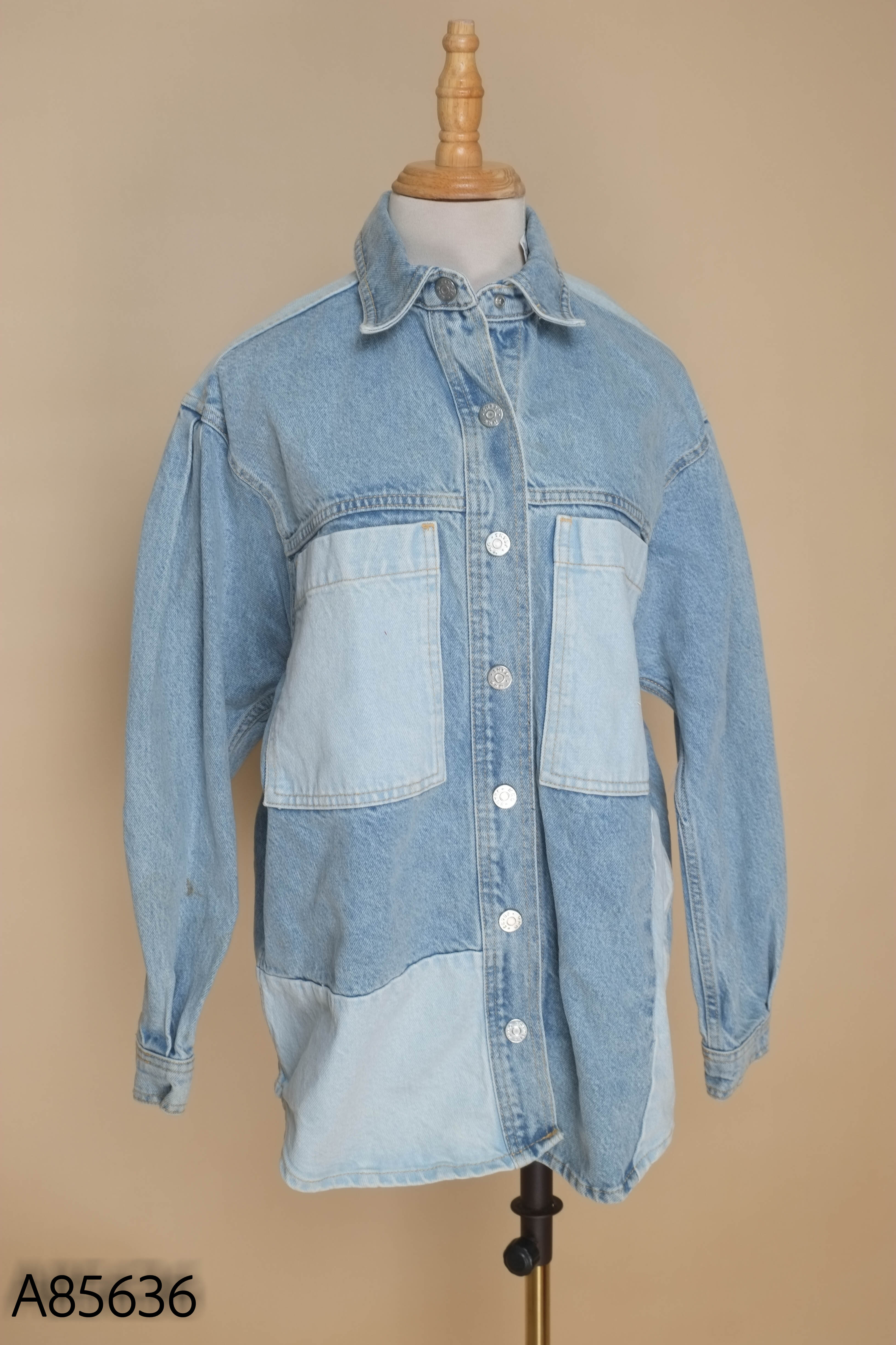 NEWTAG áo jean xanh nhạt