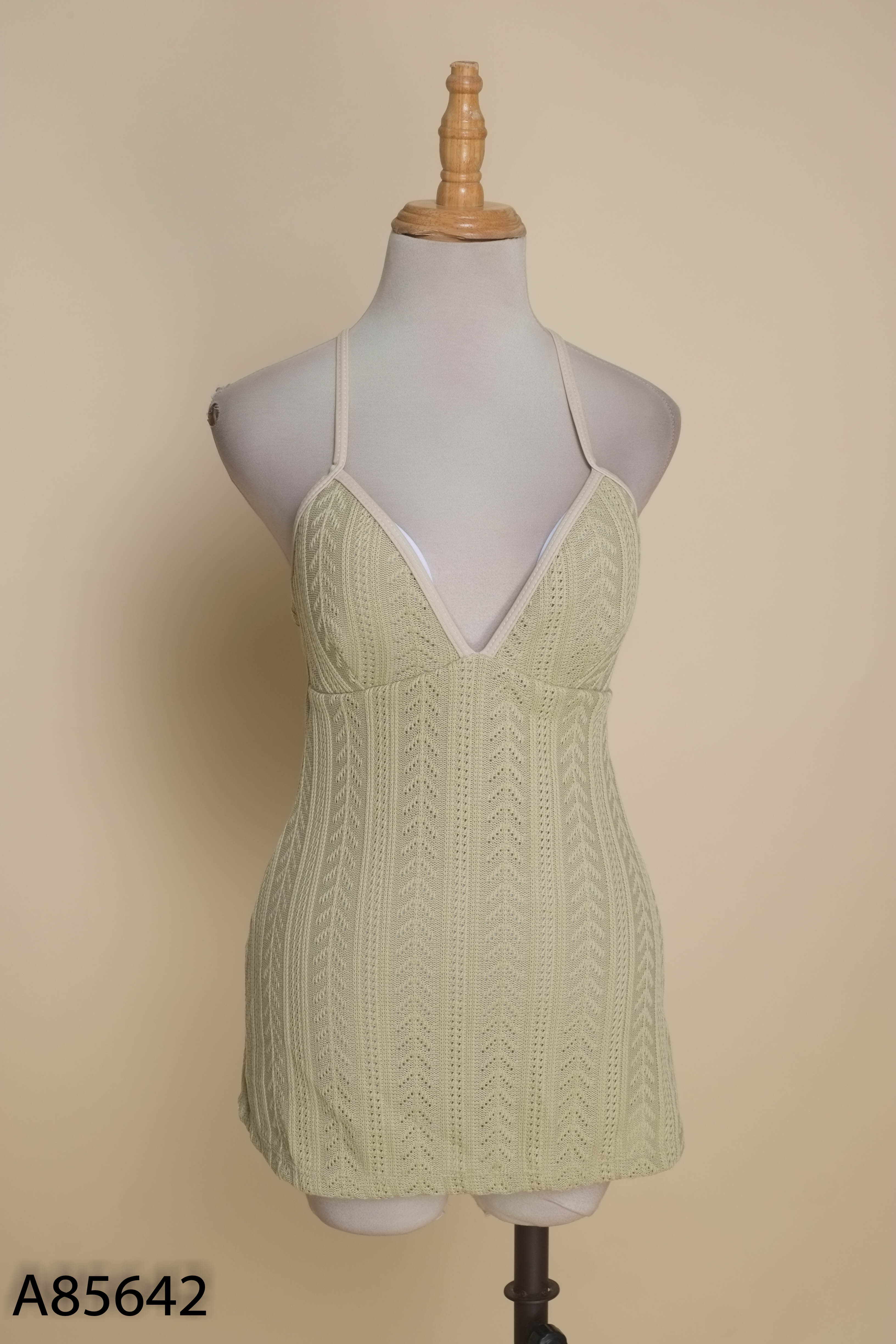 Jumpsuits xanh đan dây lưng