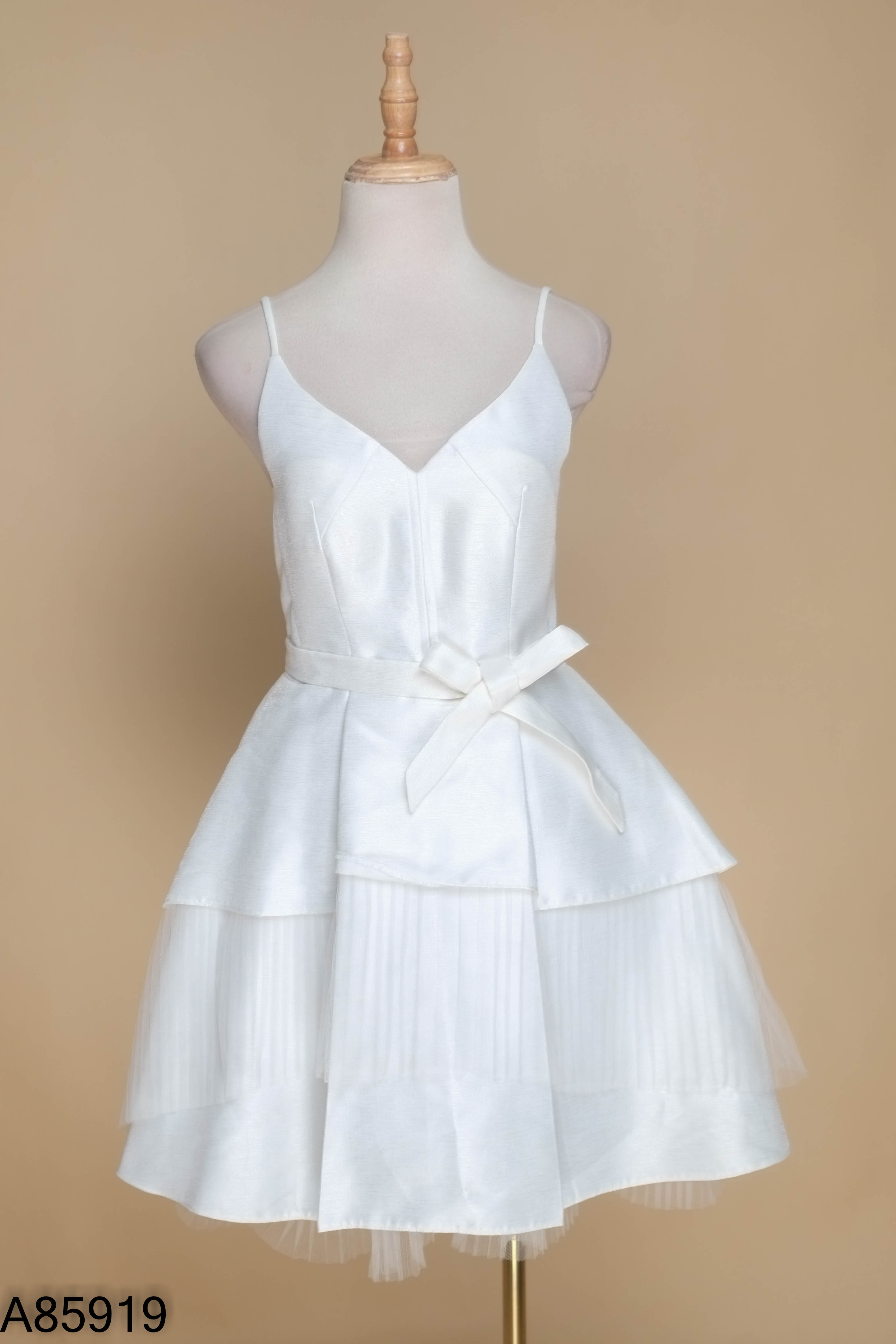 Váy ANITA trắng phối lưới