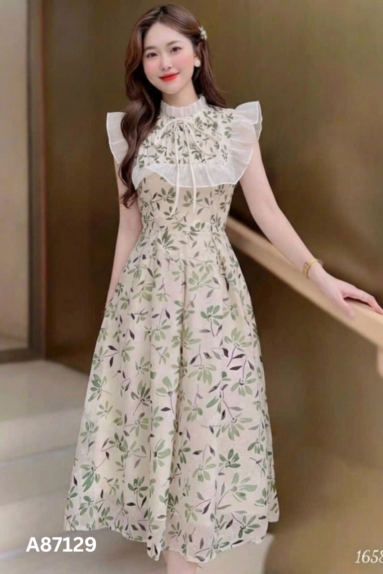 Váy MIO LADY be họa tiết xanh