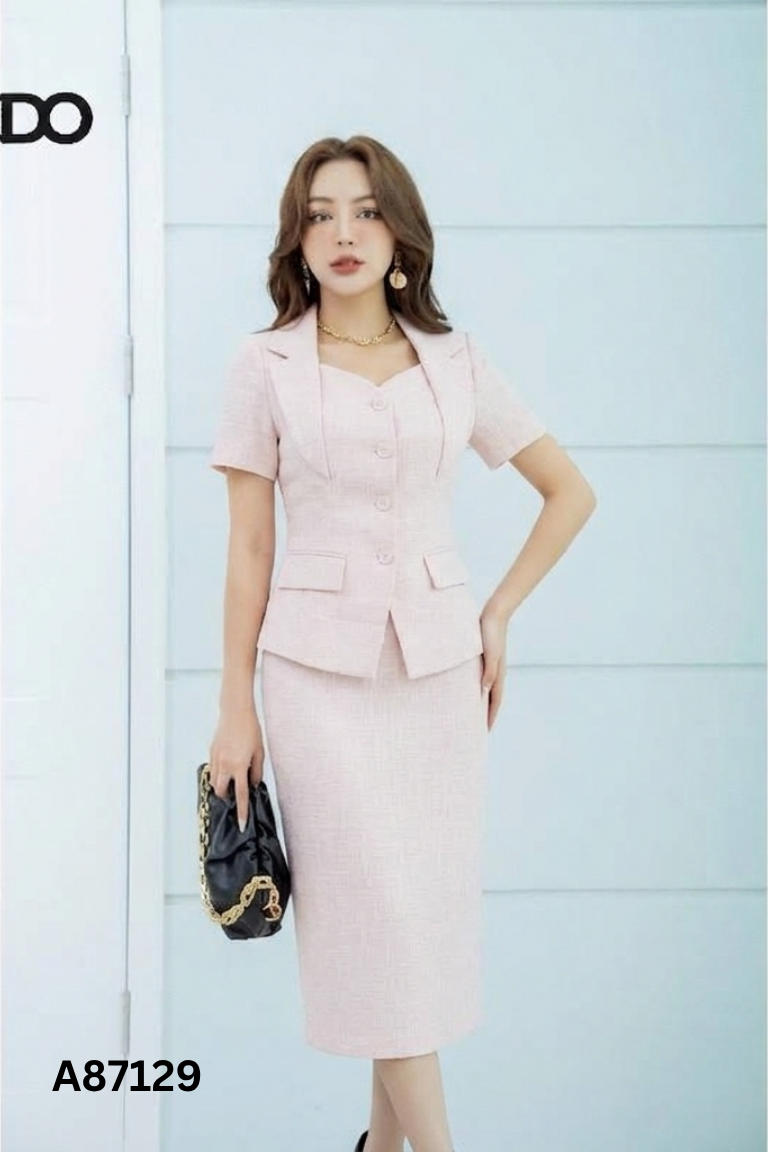 NEWTAG Set CHARILOT be áo kiểu + chân váy