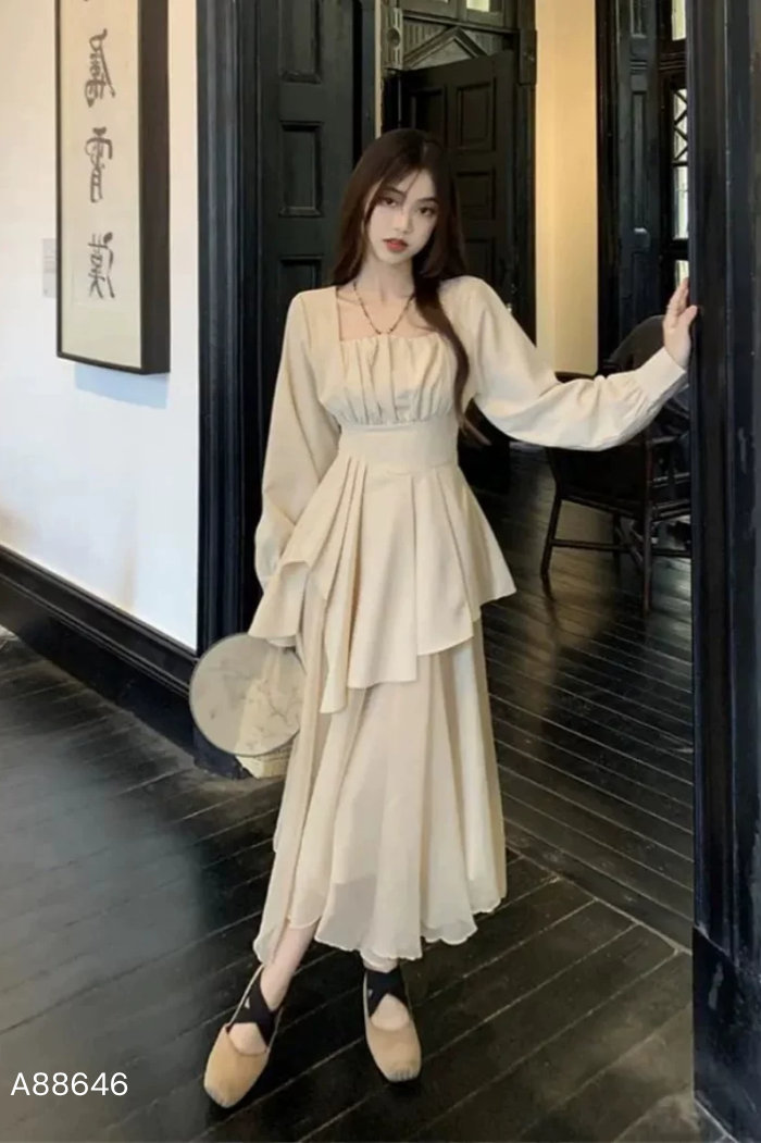 Set be hồng áo+váy