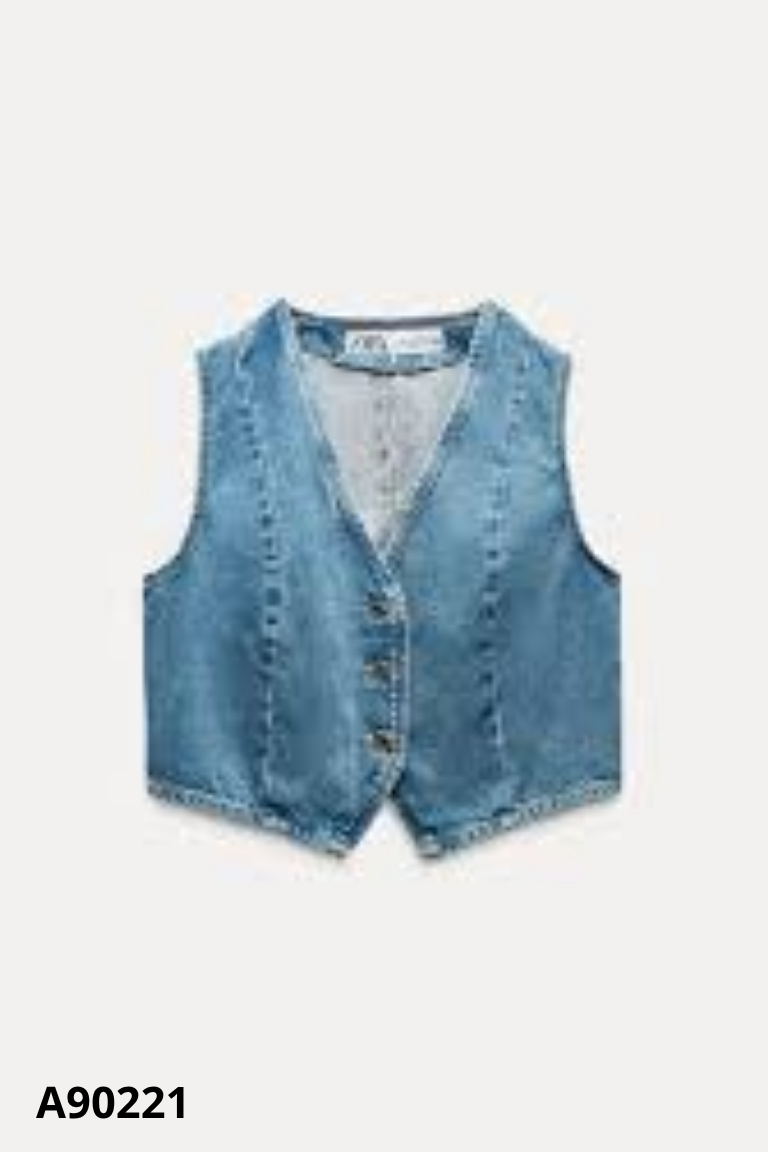 Áo ZARA jeans xanh