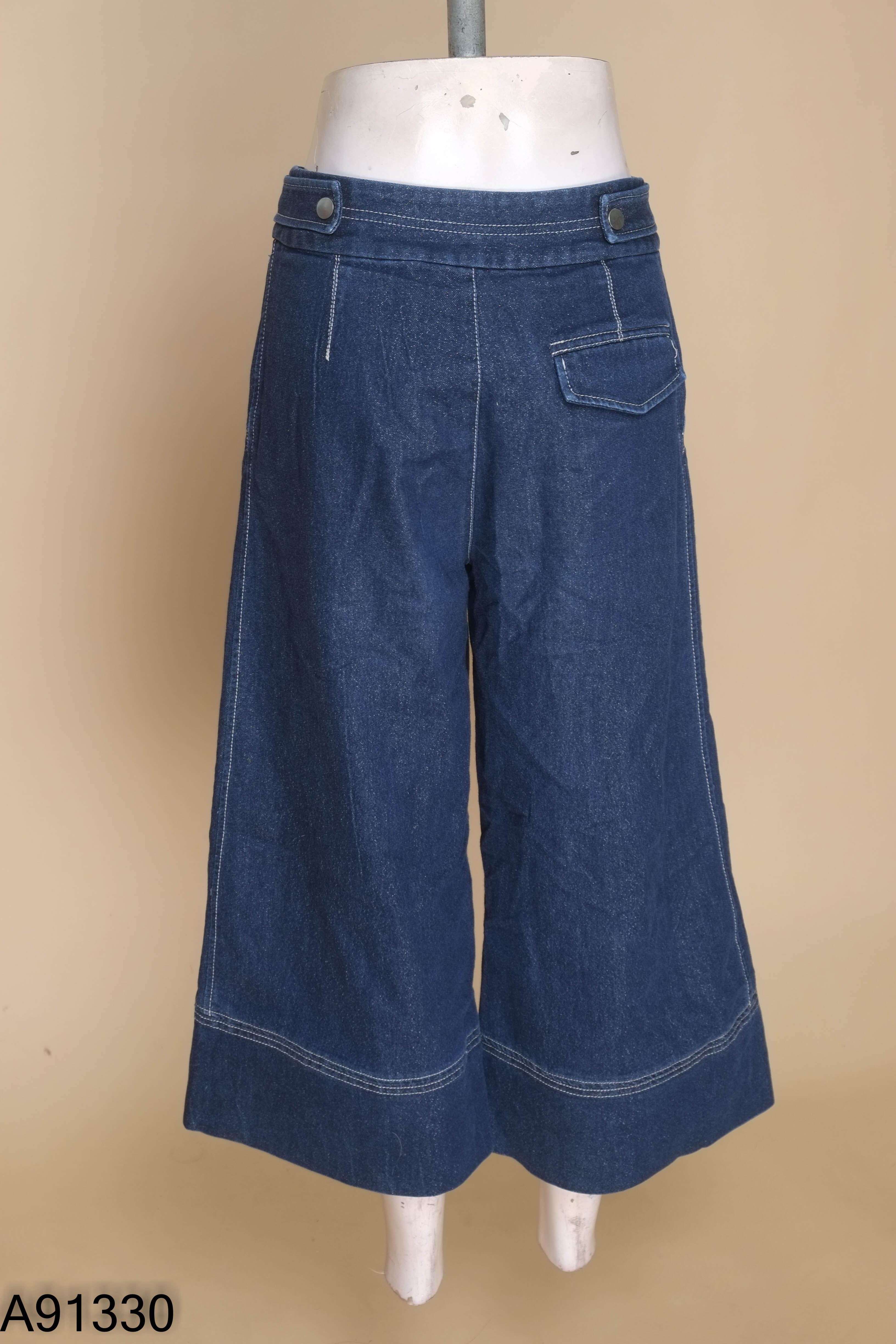 Quần jeans xanh lửng ELISE