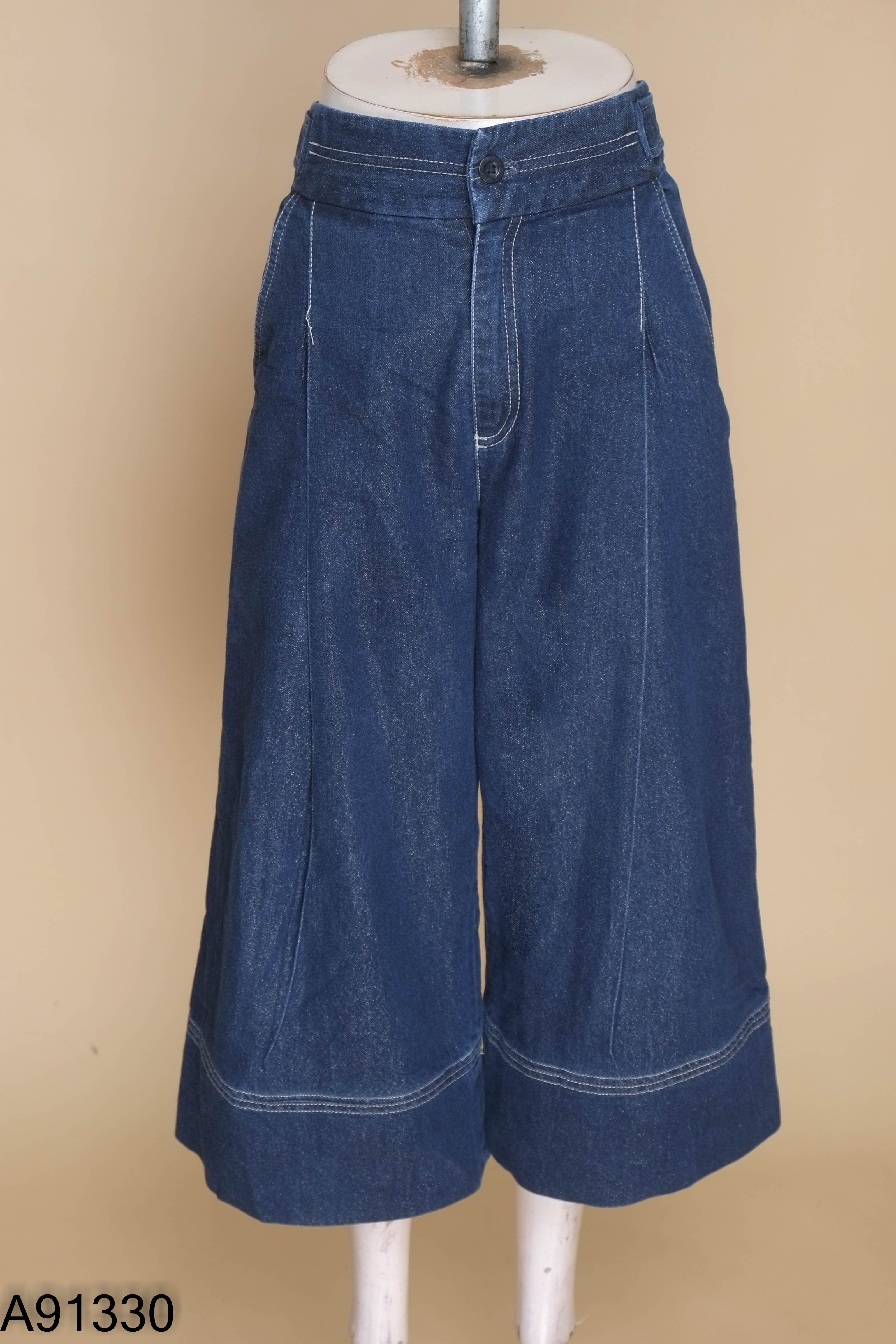 Quần jeans xanh lửng ELISE