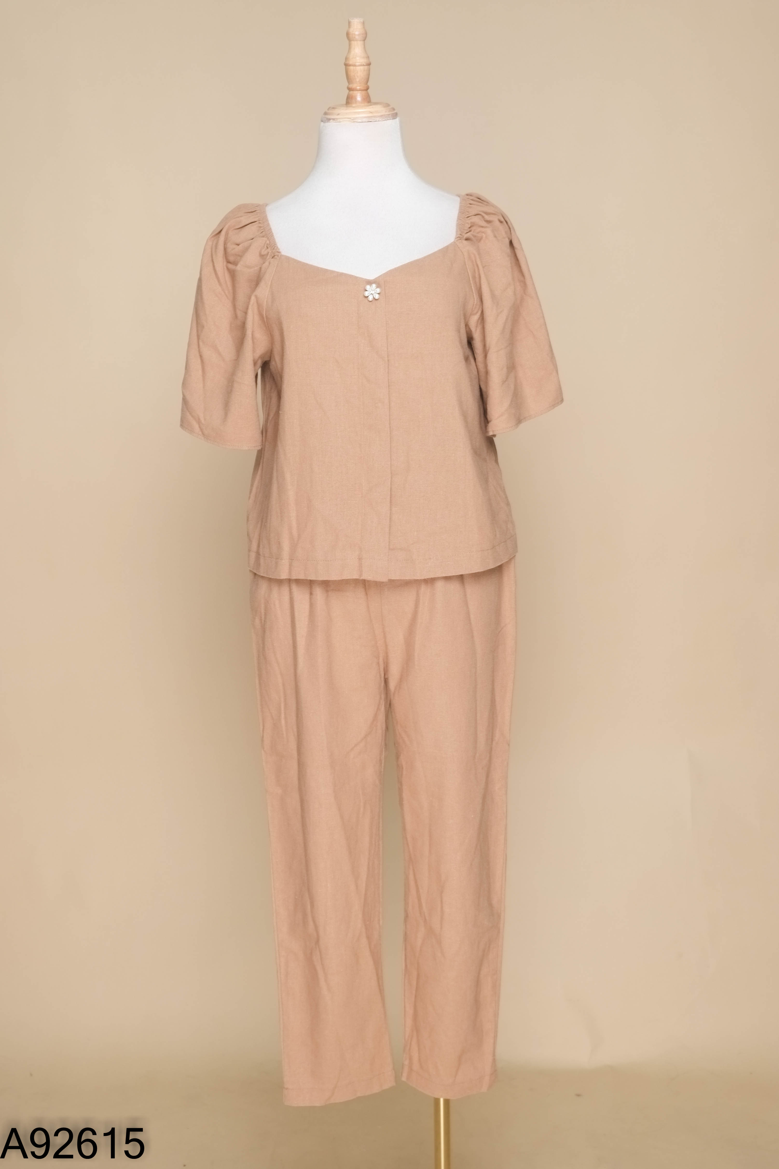 Set áo be vai chun + quần dài