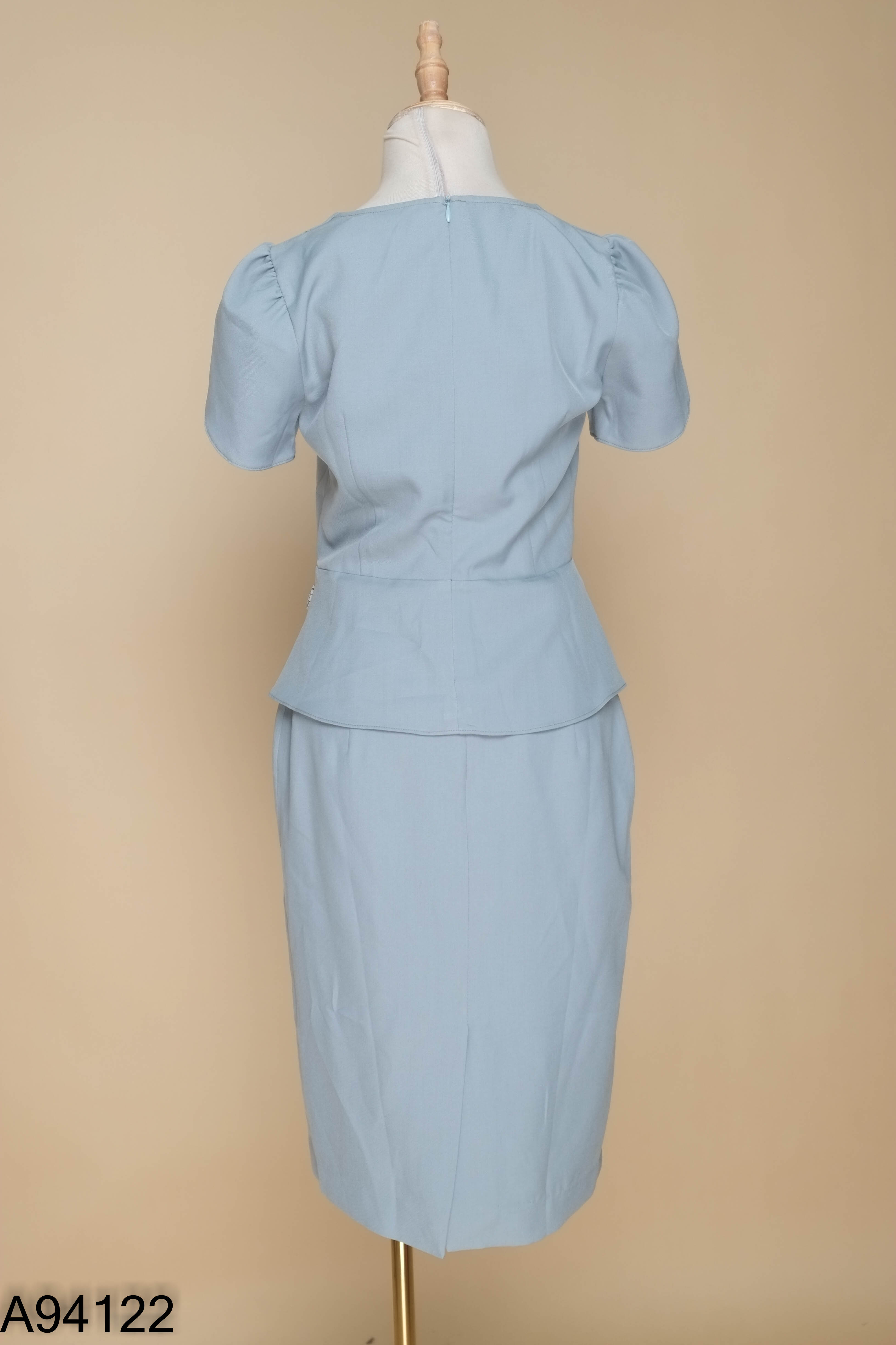 NEWTAG Set Áo xanh phối nơ ORCHID + Chân váy