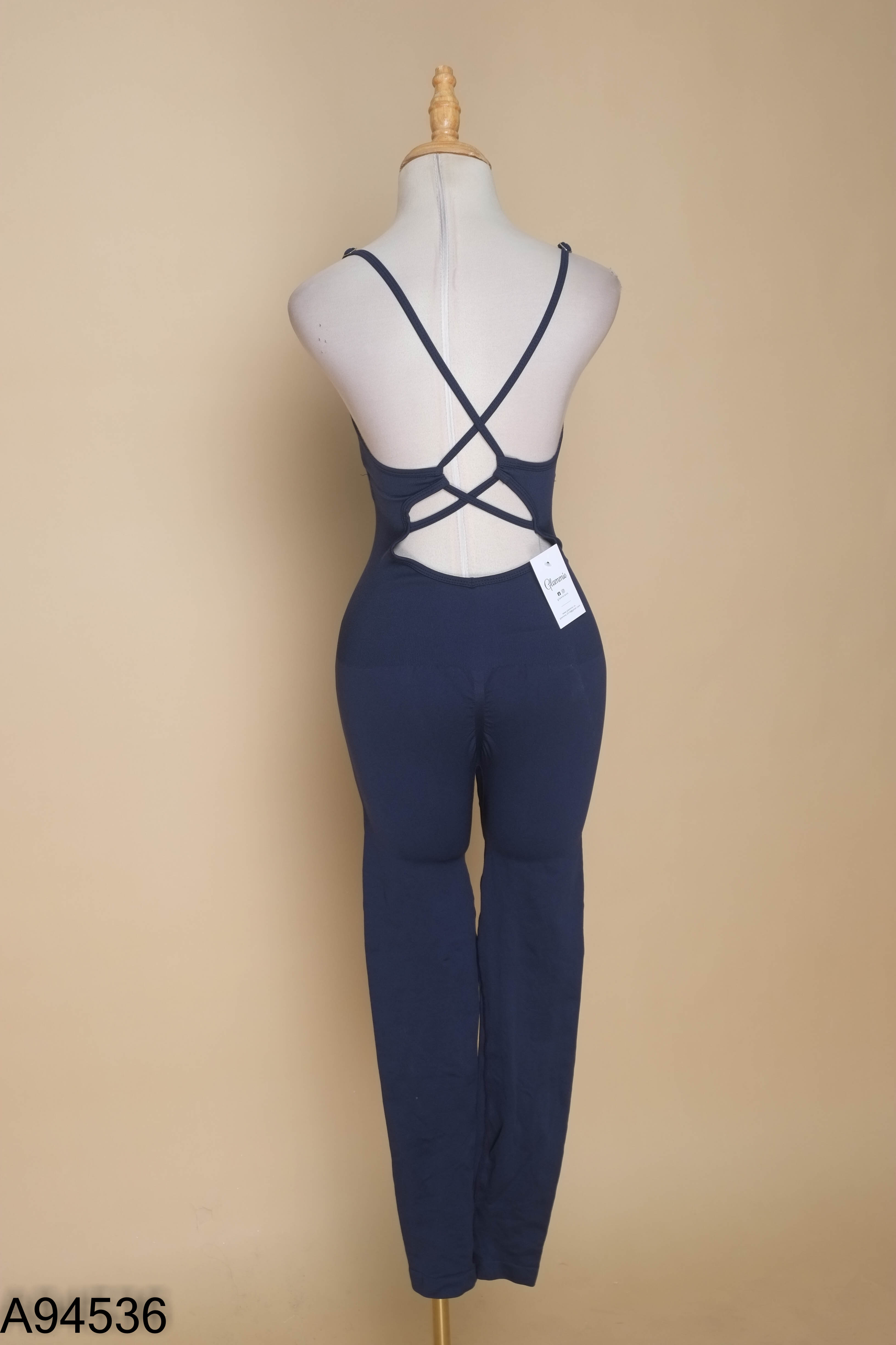 Jumpsuit đồ tập xanh than
