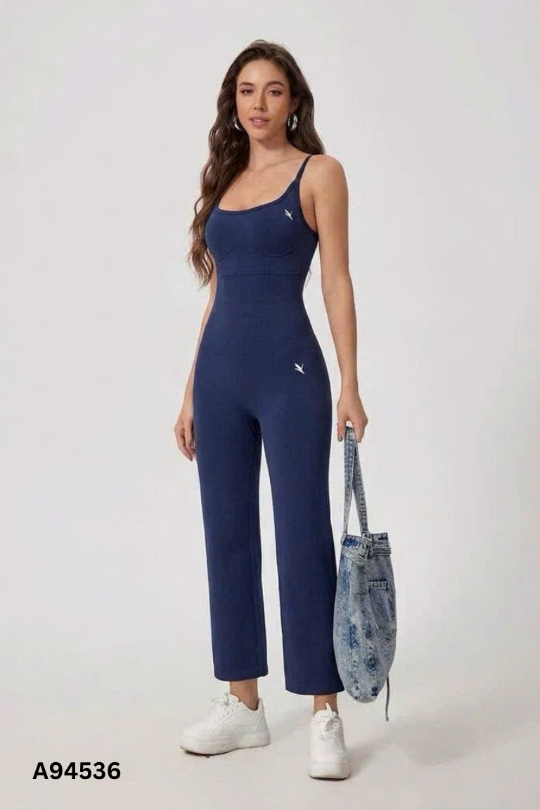 Jumpsuit đồ tập xanh than
