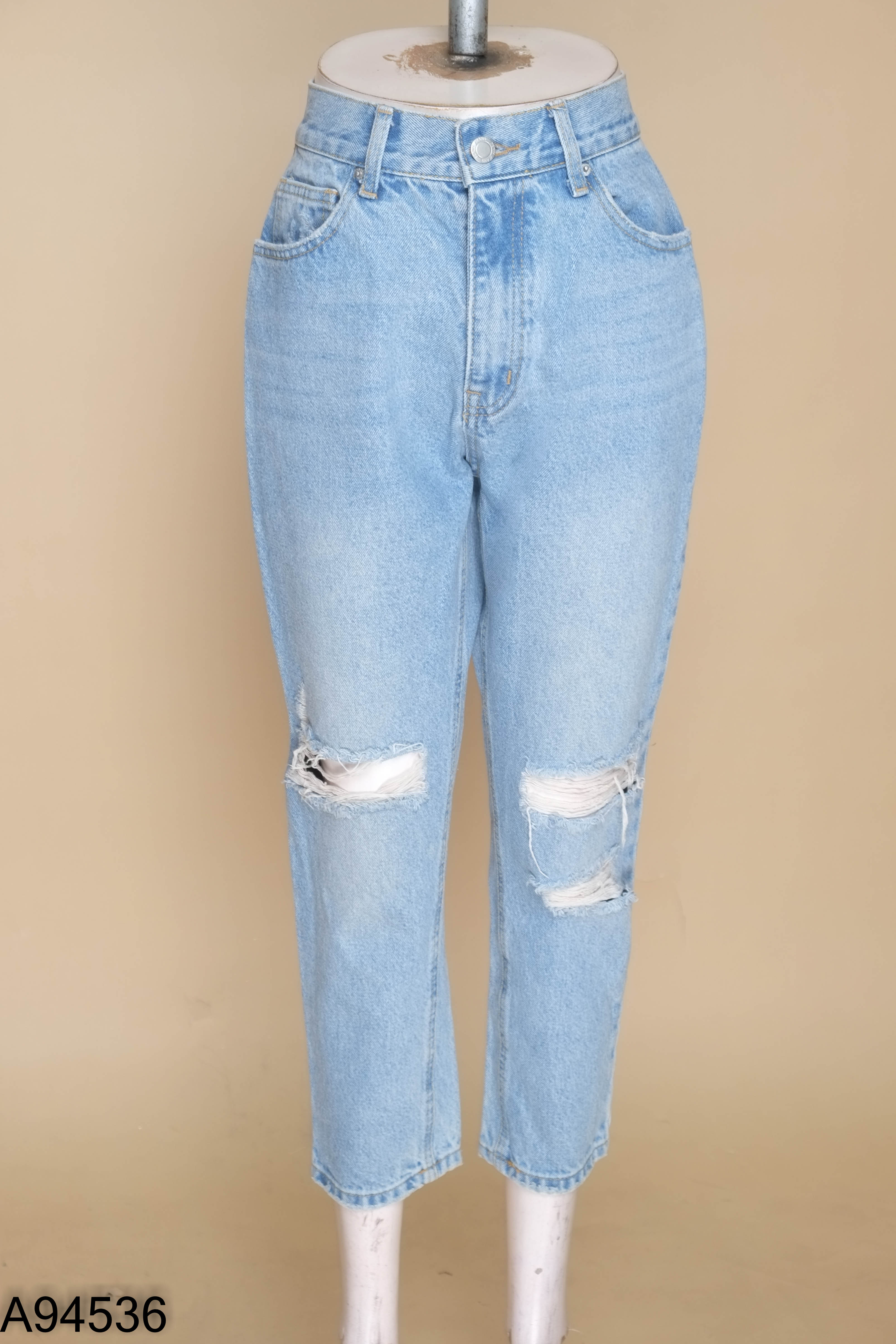 Quần jeans xanh RUBIES ống rộng