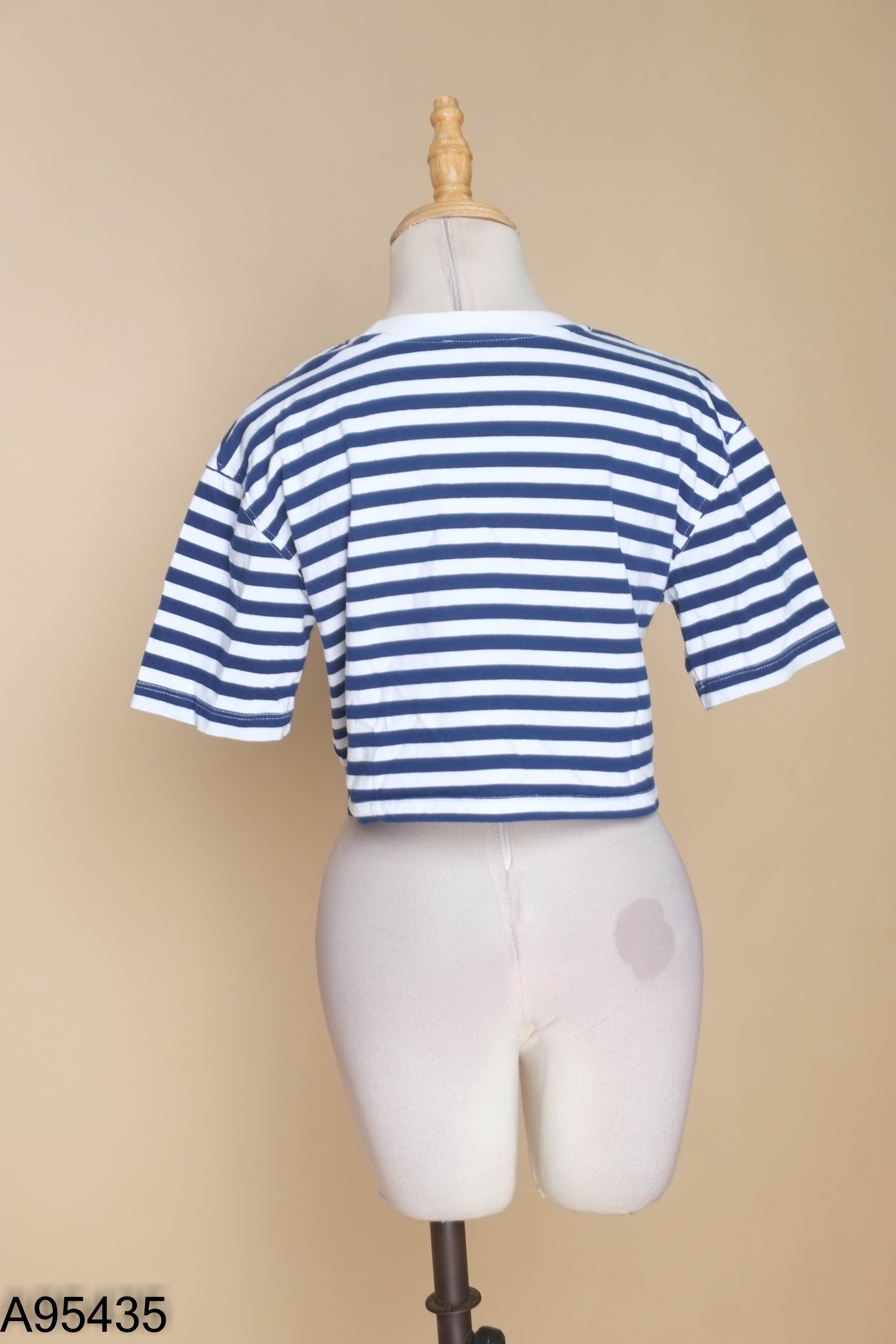 Áo crotop xanh kẻ ZARA