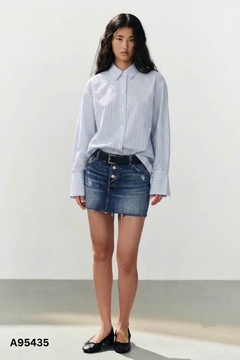 Áo sơ mi trắng kẻ ZARA WOMAN