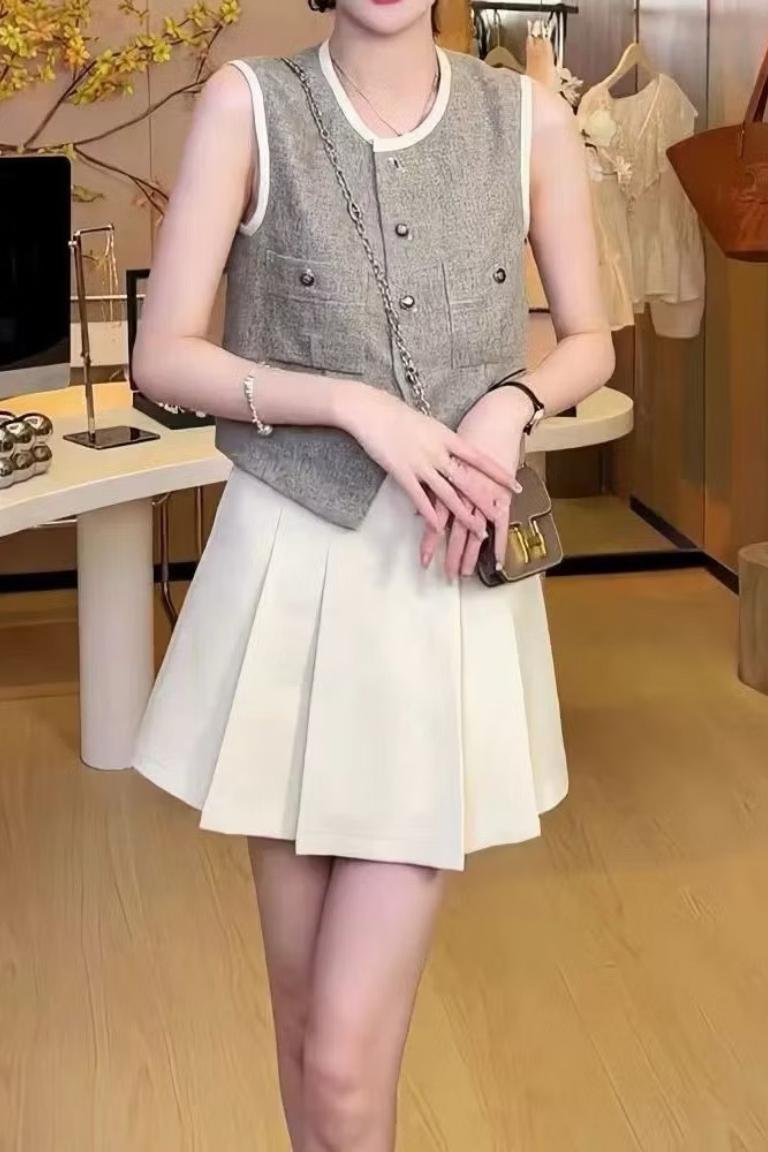 Áo dạ gile nâu