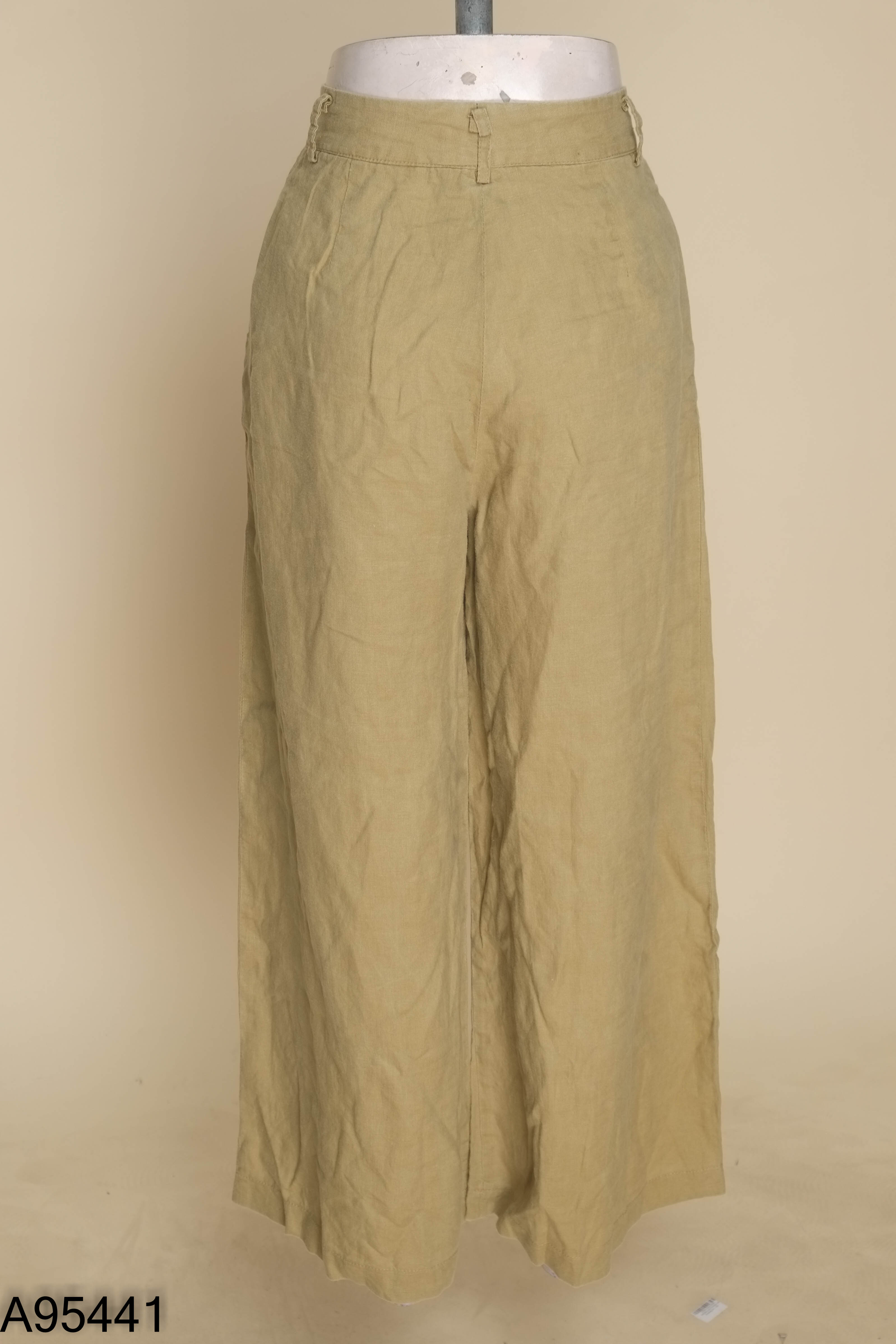 Quần linen nâu vàng