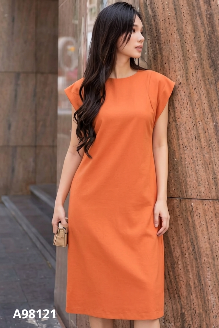 Váy cam NGADO cúc sau lưng