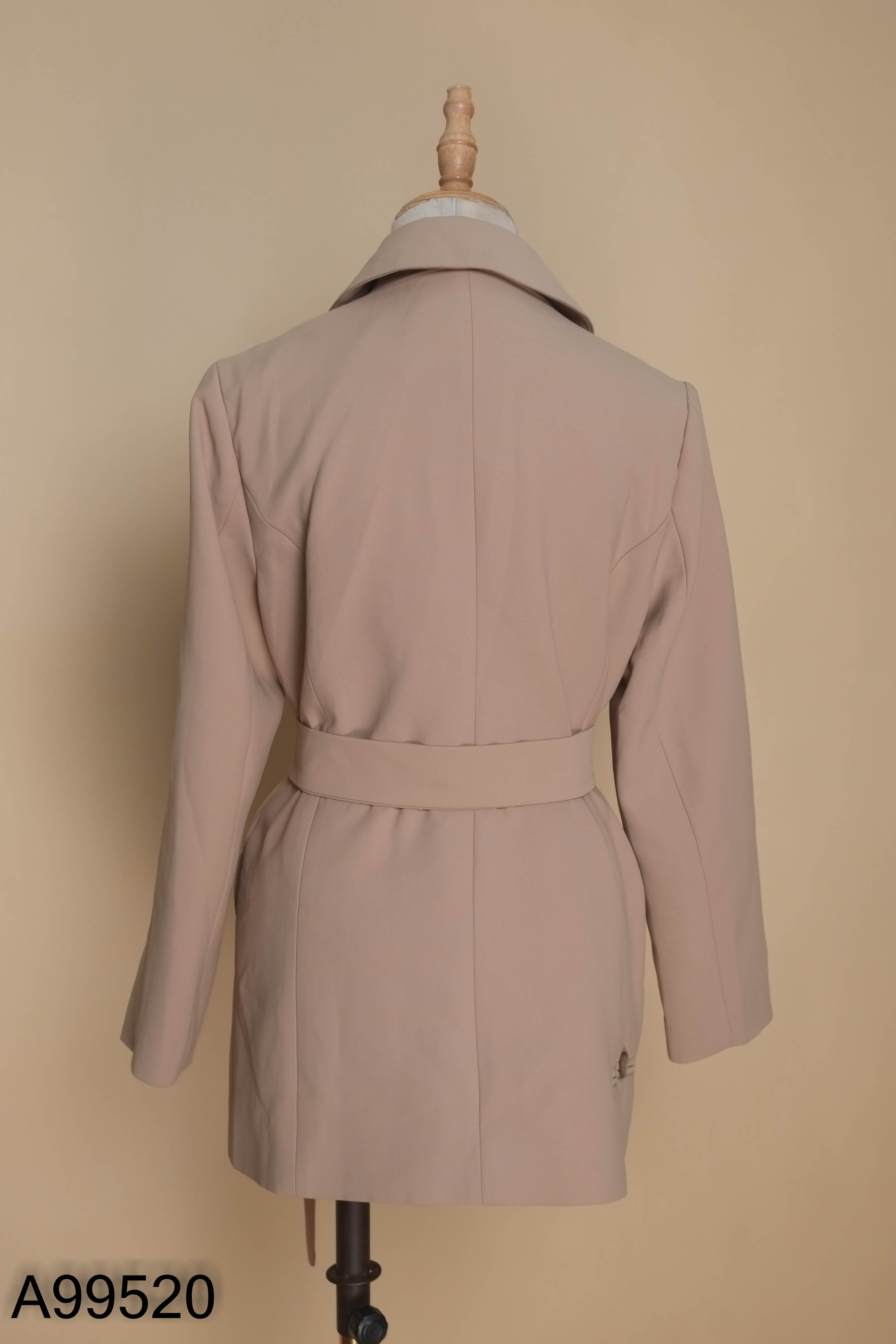Áo blazer nâu trơn