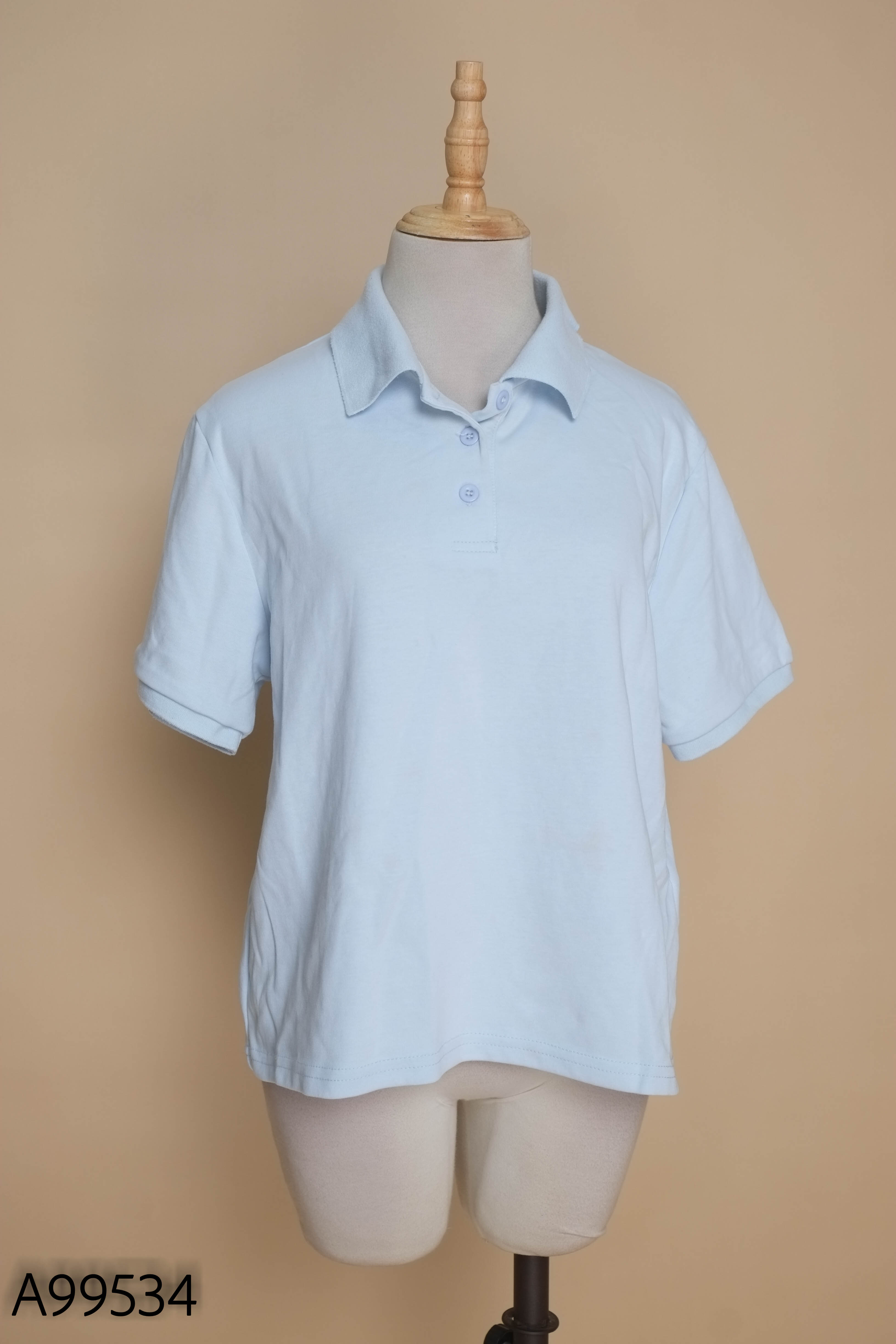 Áo polo xanh pastel