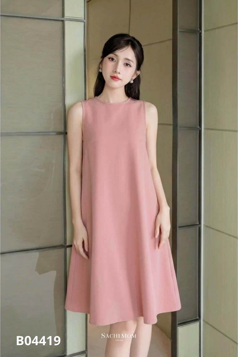 Váy sát nách SACHIMOM hồng trơn