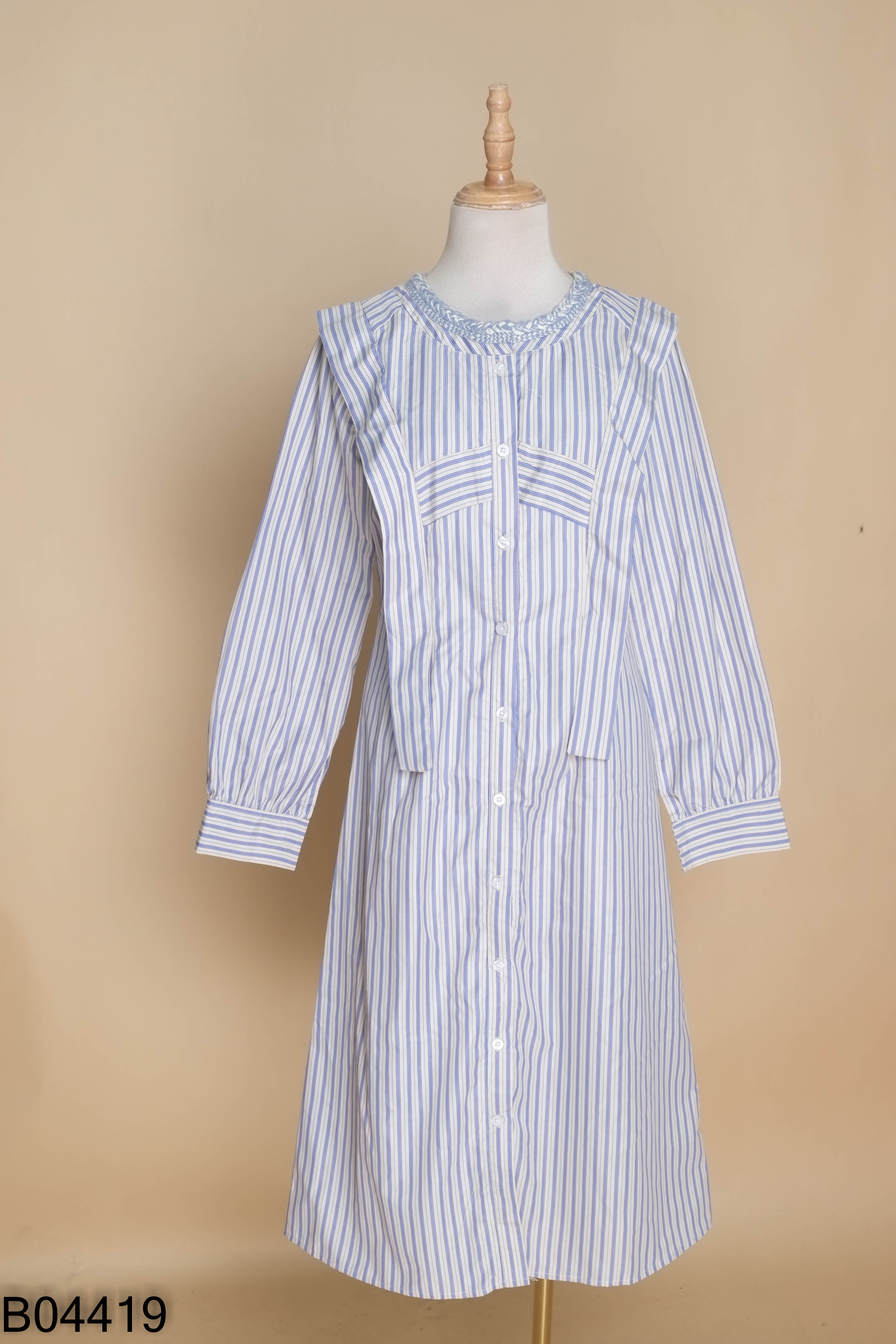 NEWTAG Váy be sọc xanh