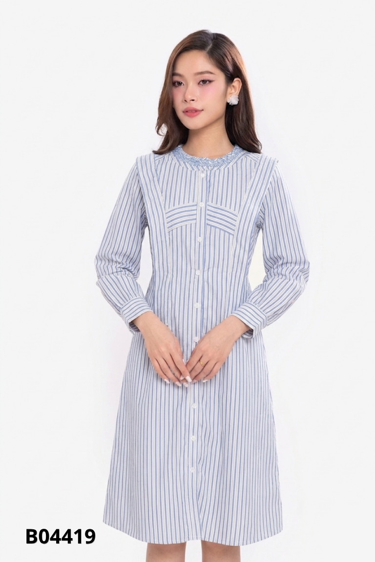 NEWTAG Váy be sọc xanh
