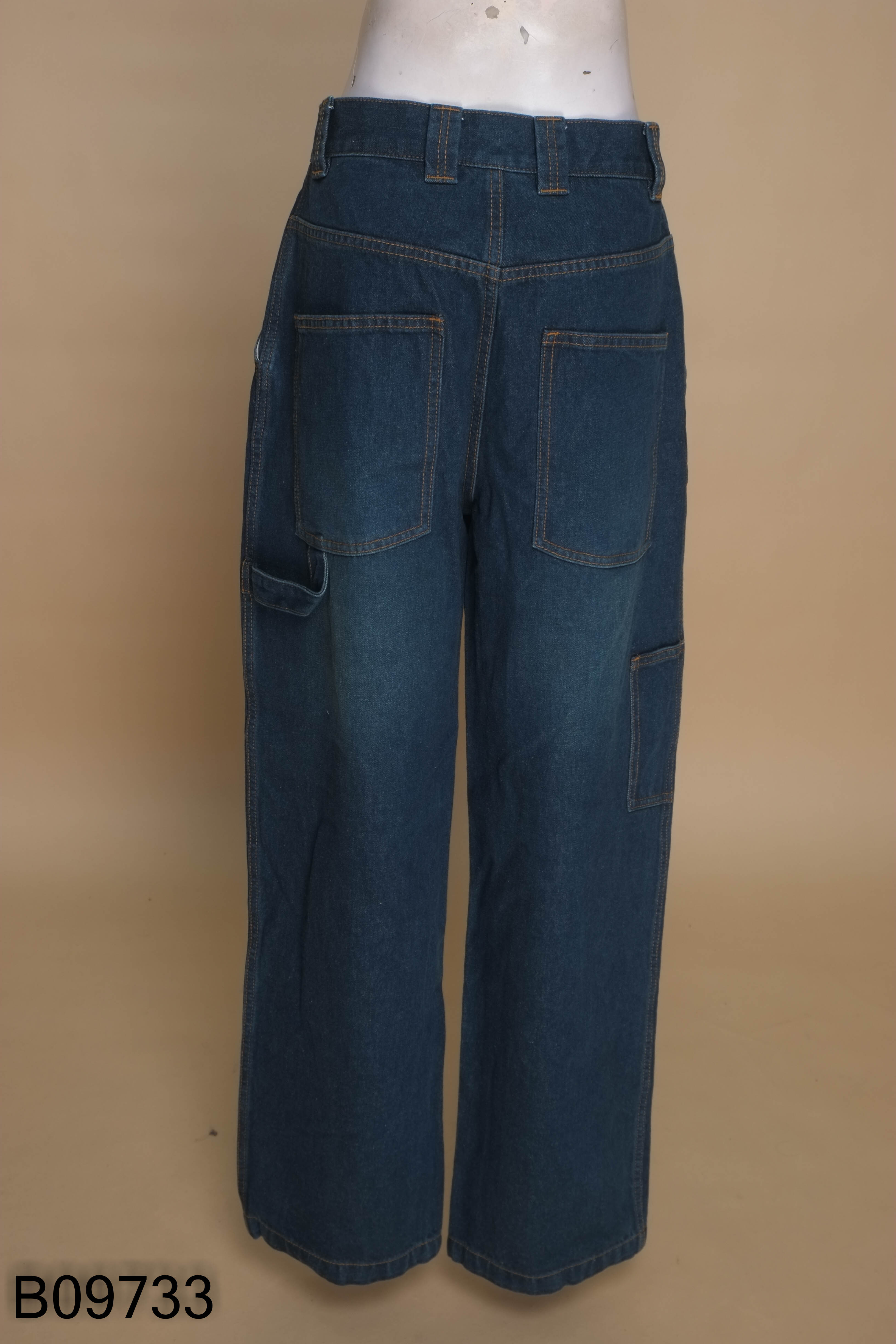 Quần jeans xanh túi hộp ROMI STU