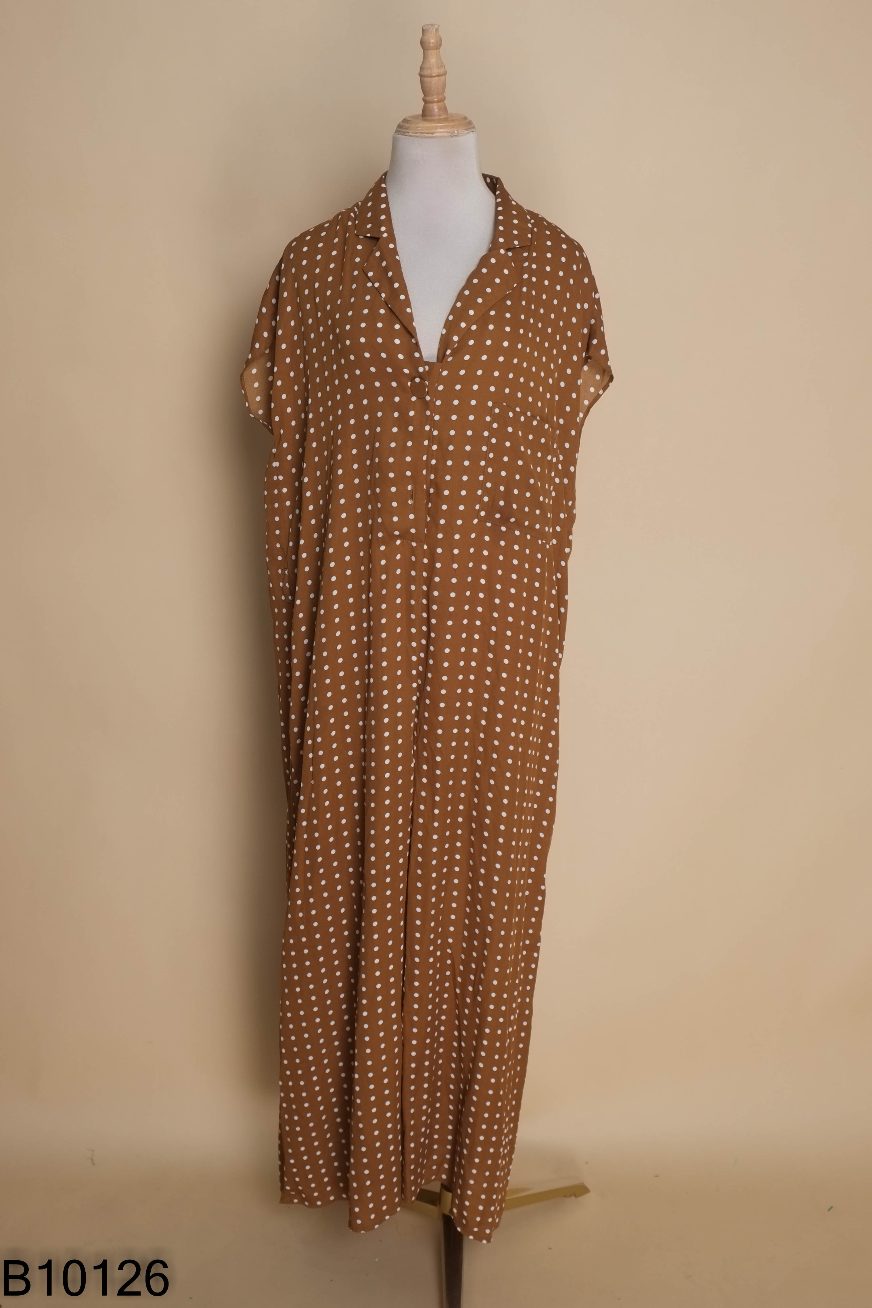 Jump quần nâu chấm bi ZARA