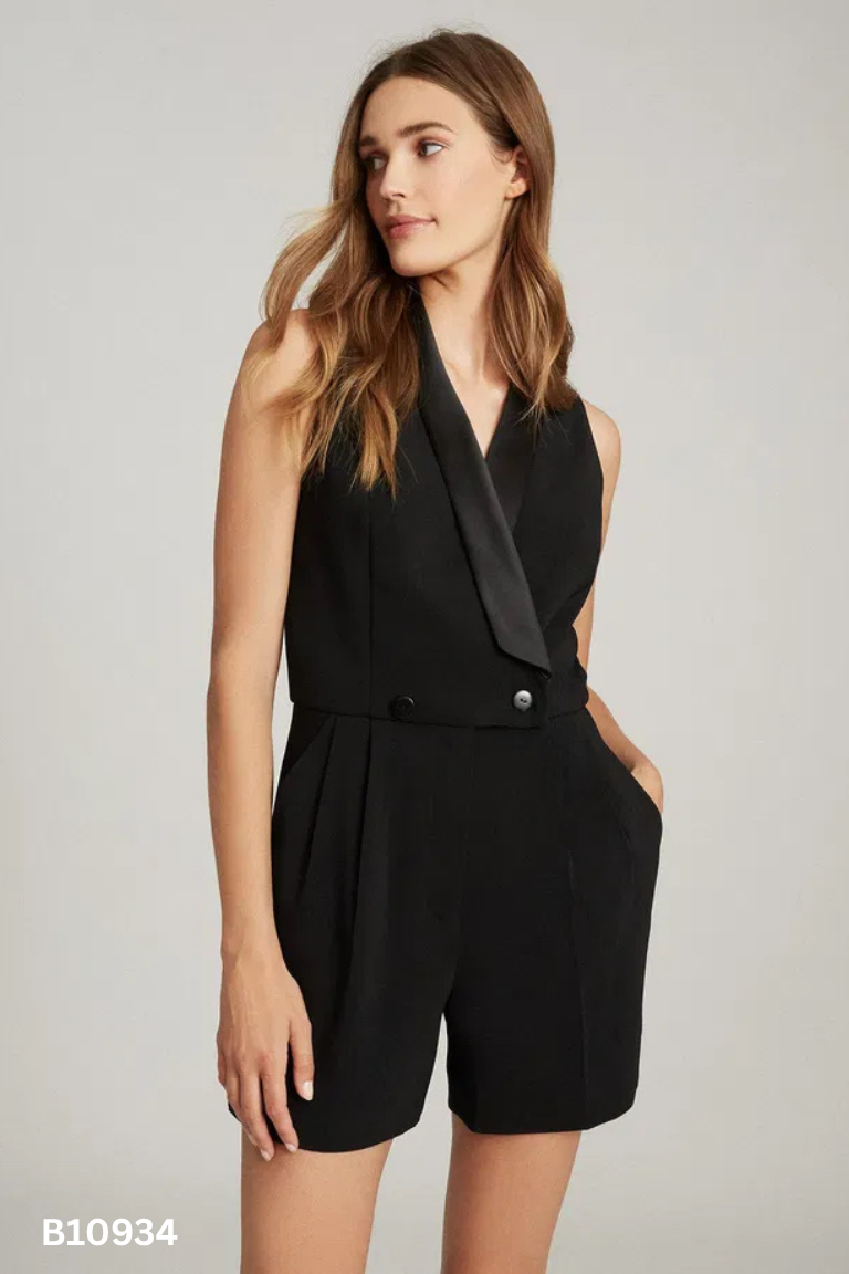 Jumpsuit đen REISS gile khuy