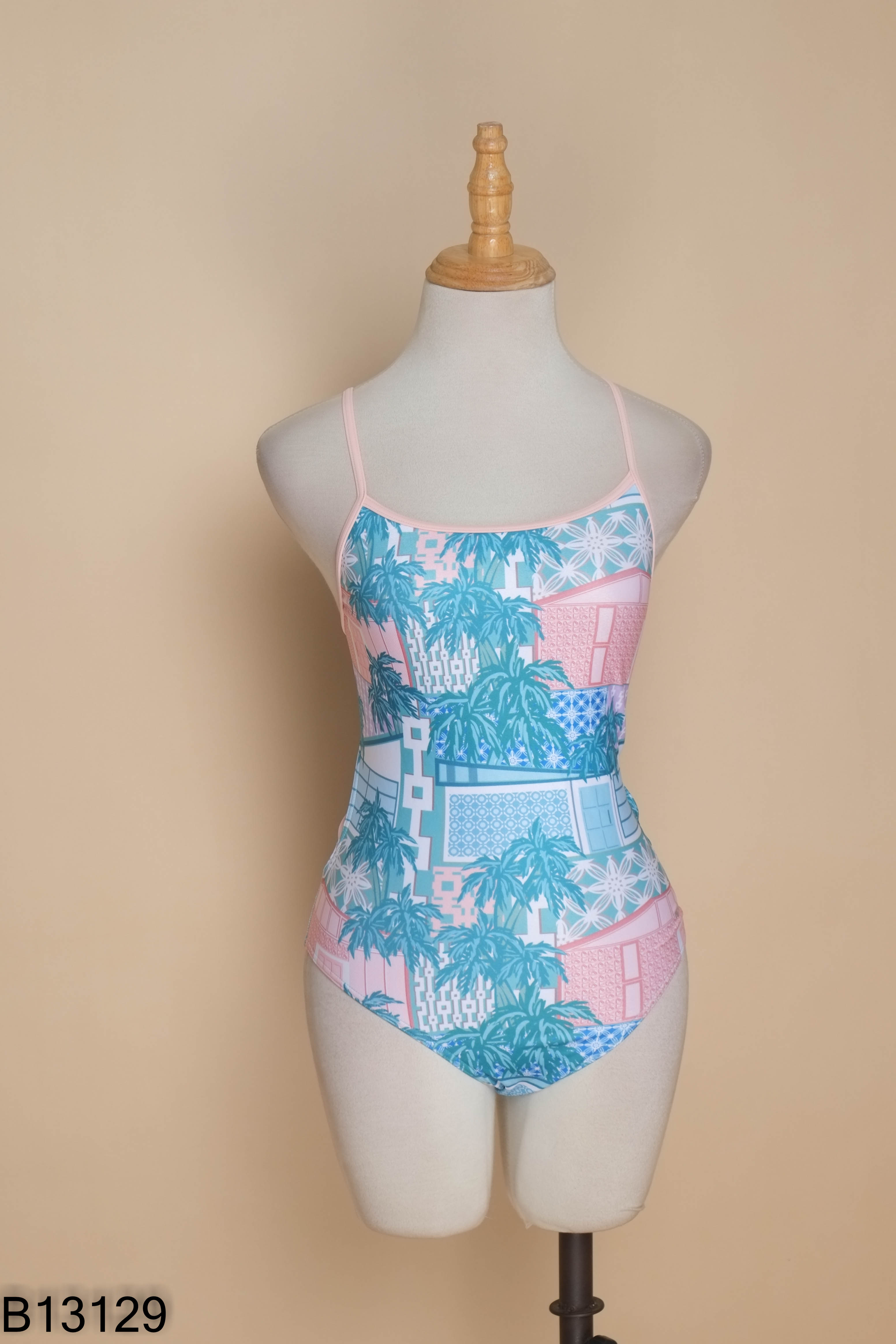 Jumpsuit SPORTI cam họa tiết xanh hồng KIDS