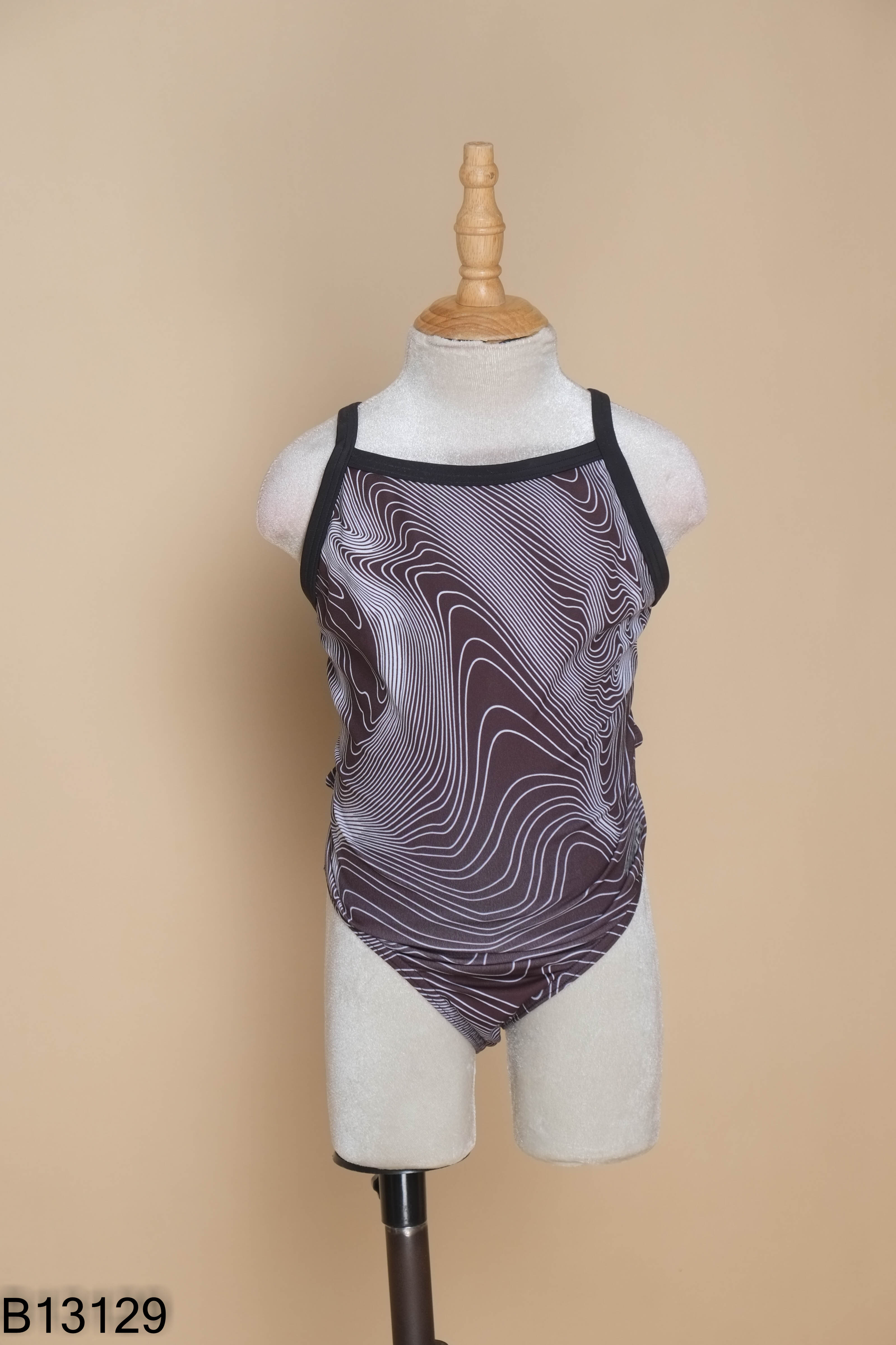 Jumpsuit SPORTI đen họa tiết trắng KIDS