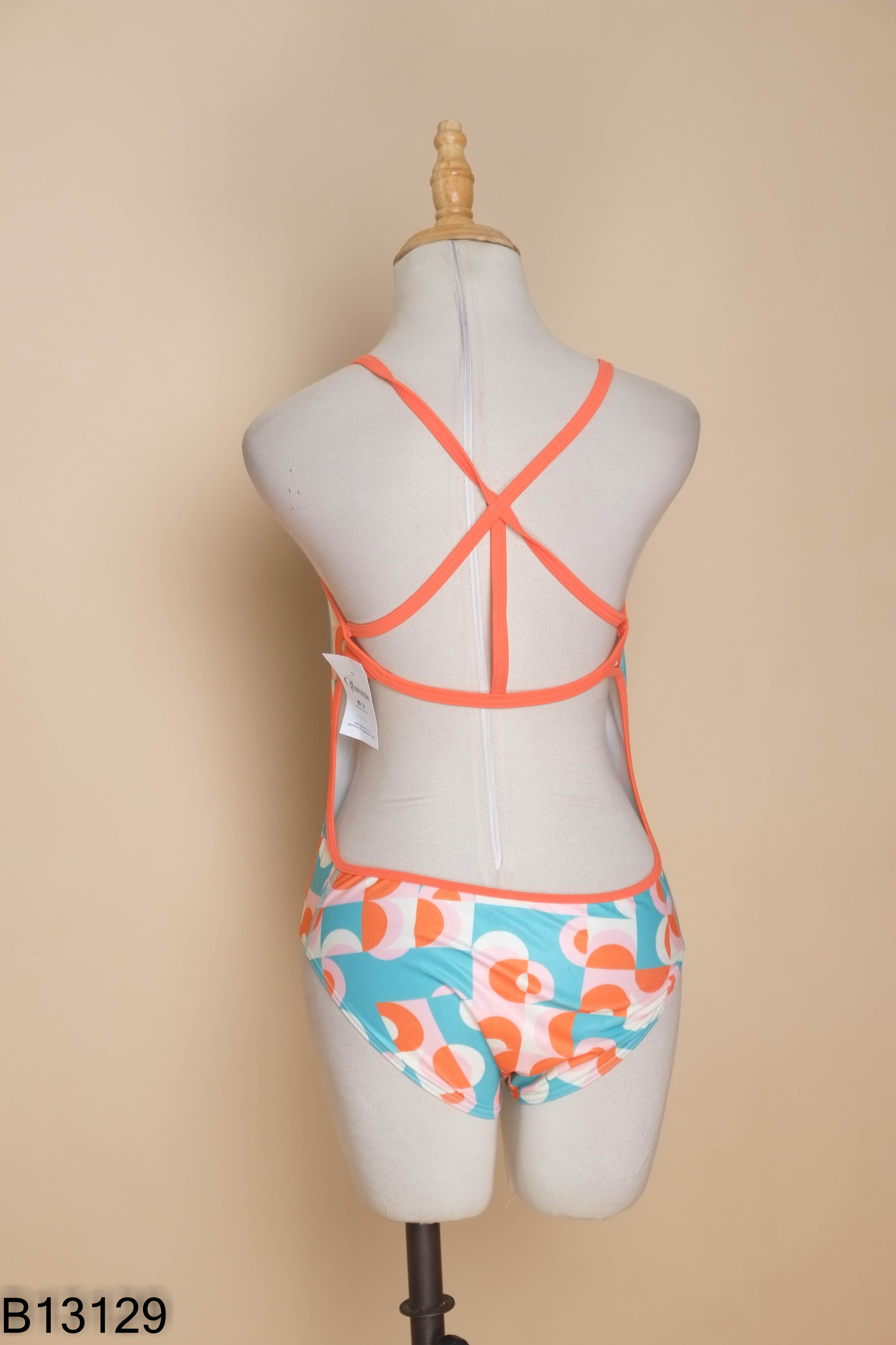 Jumpsuit xanh than họa tiết vây KIDS