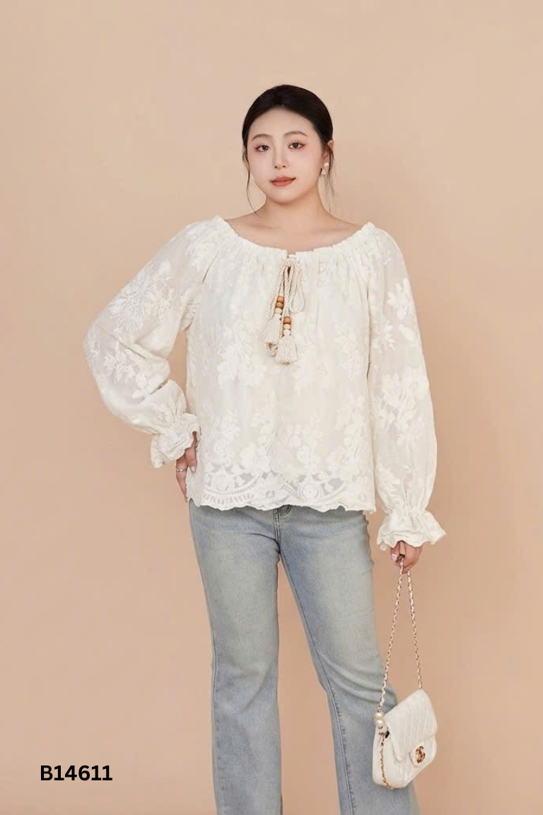 Áo thô be họa tiết