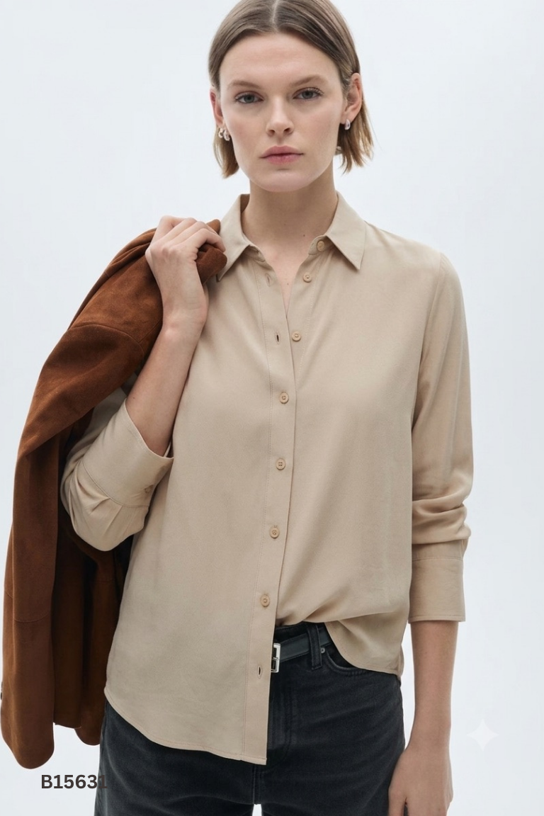 Áo sơ mi UNIQLO nâu