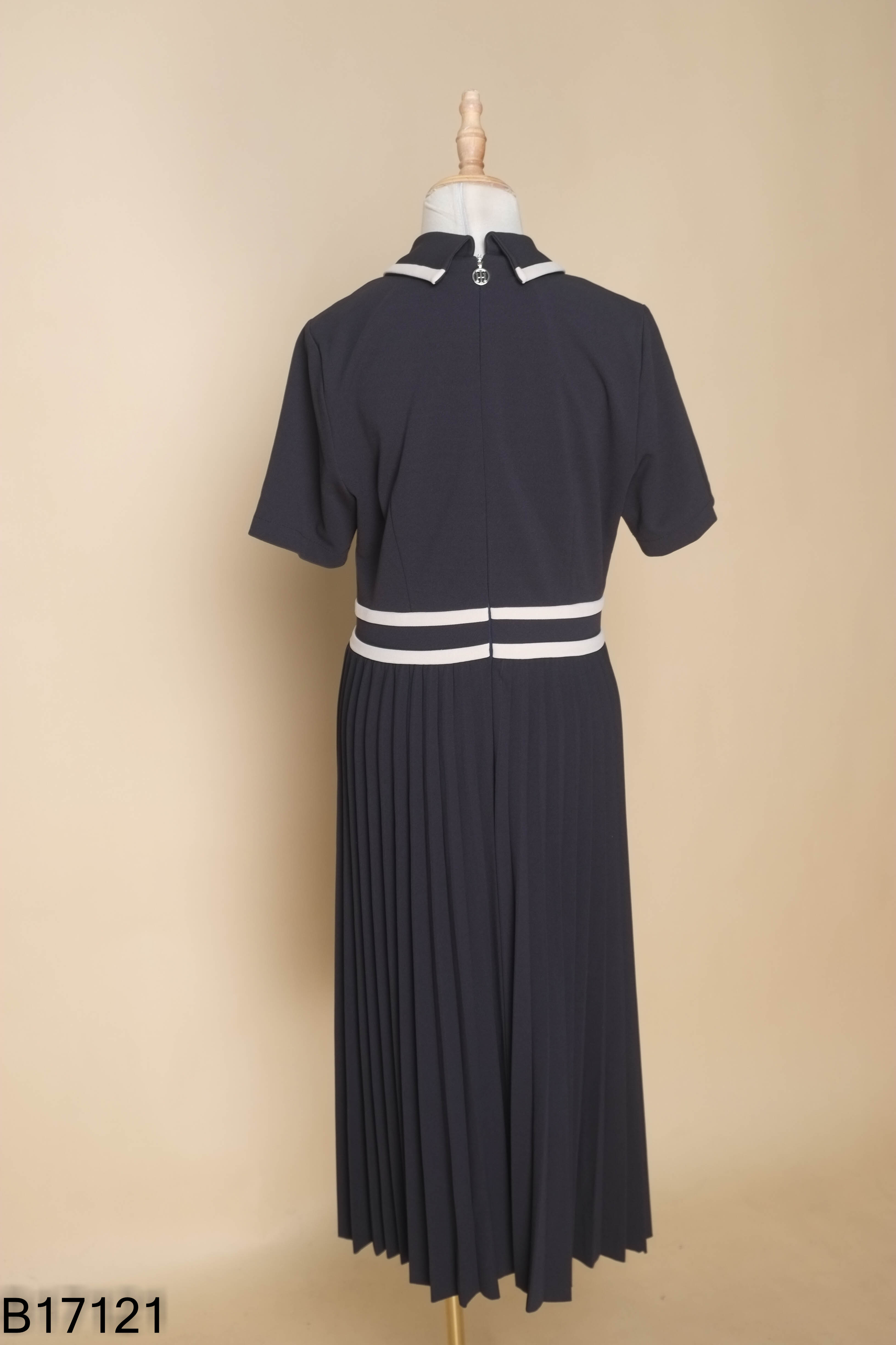 Váy TOMMY HILFIGER (xuất) xanh than viền be