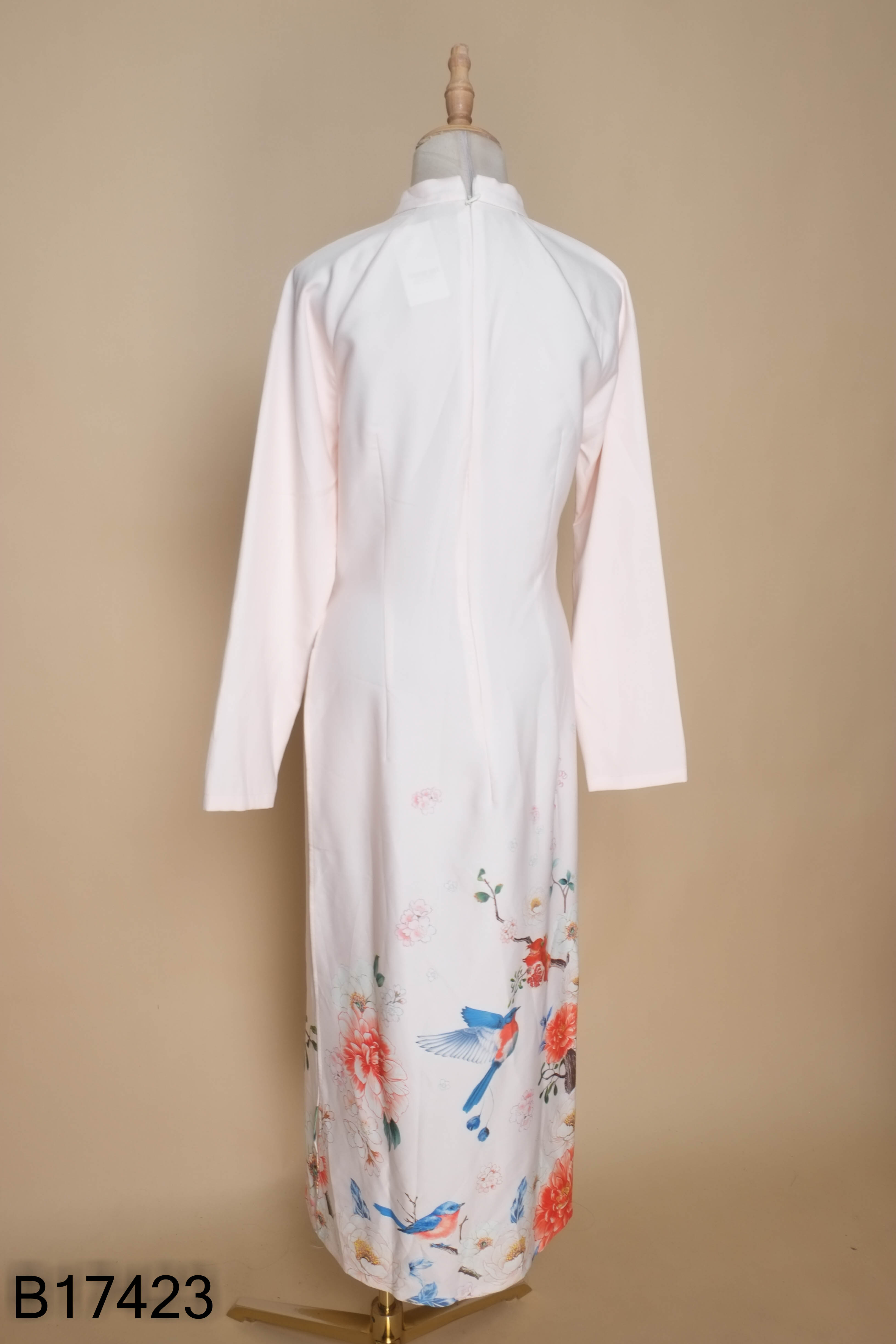 Áo dài FIONA hồng hoa