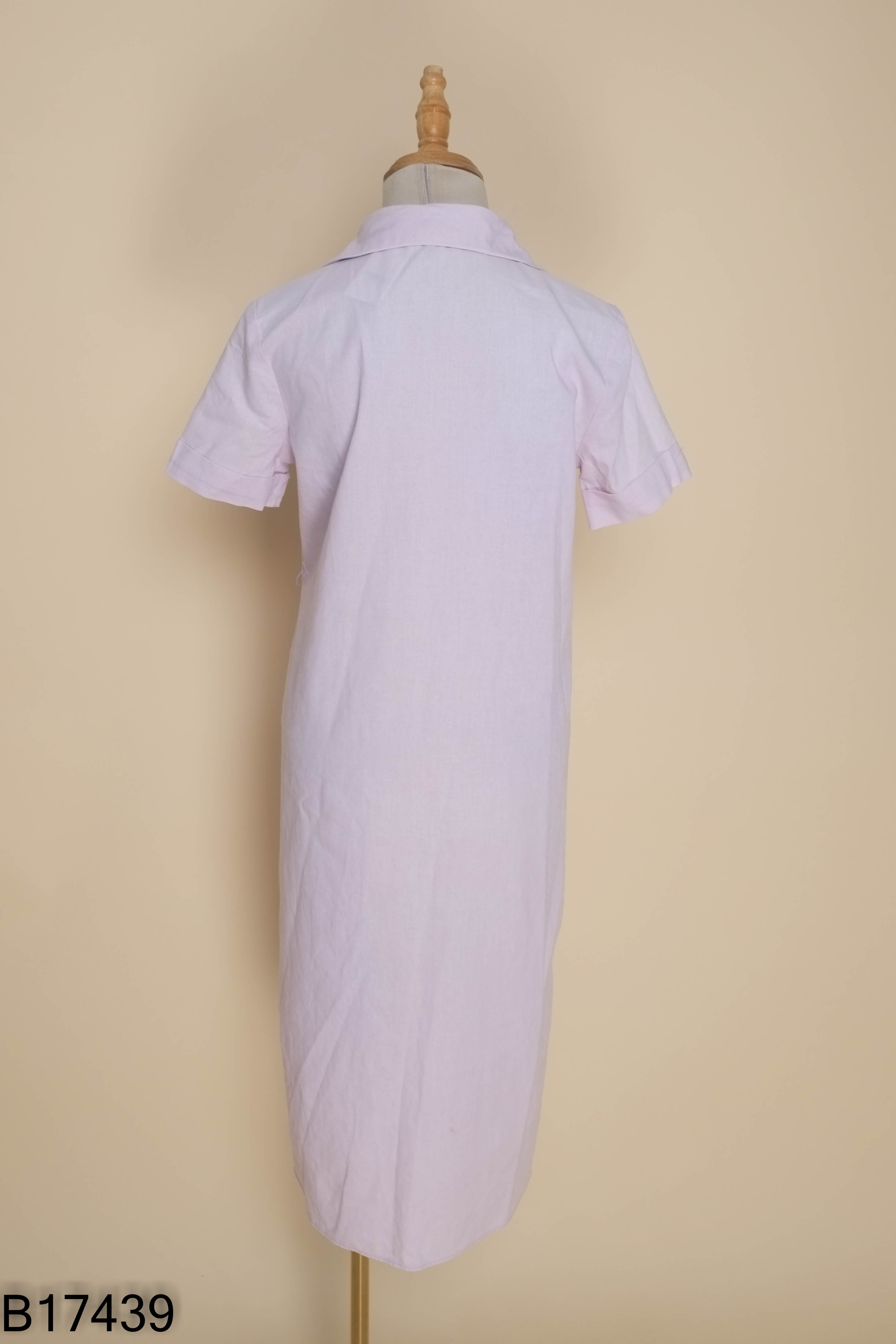 B1743910150-Váy sơ mi suông hồng