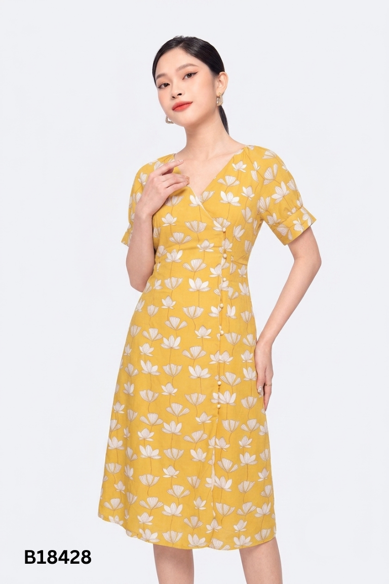 Váy HALA vàng họa tiết