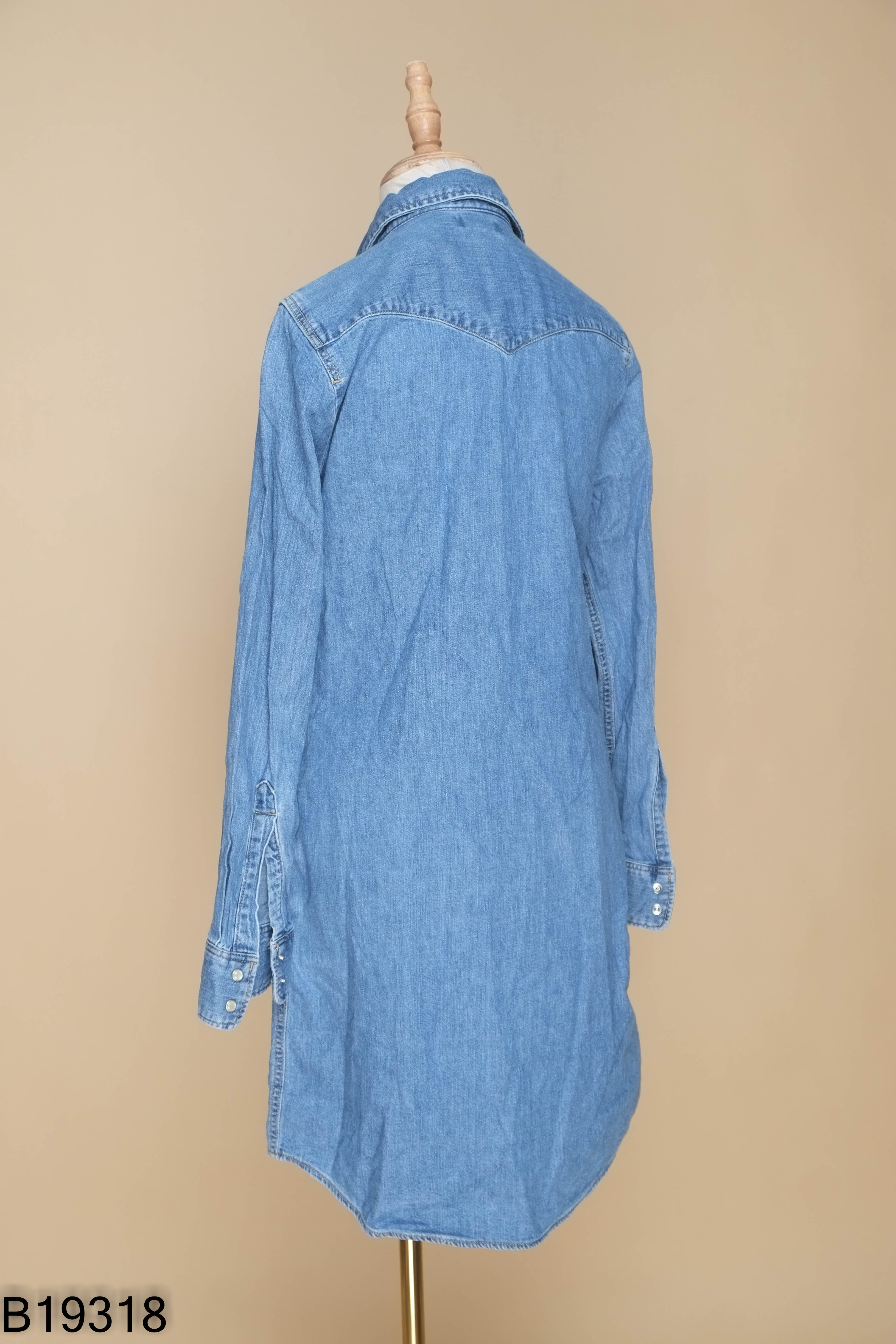 Váy jean LEVI'S xanh cúc bấm
