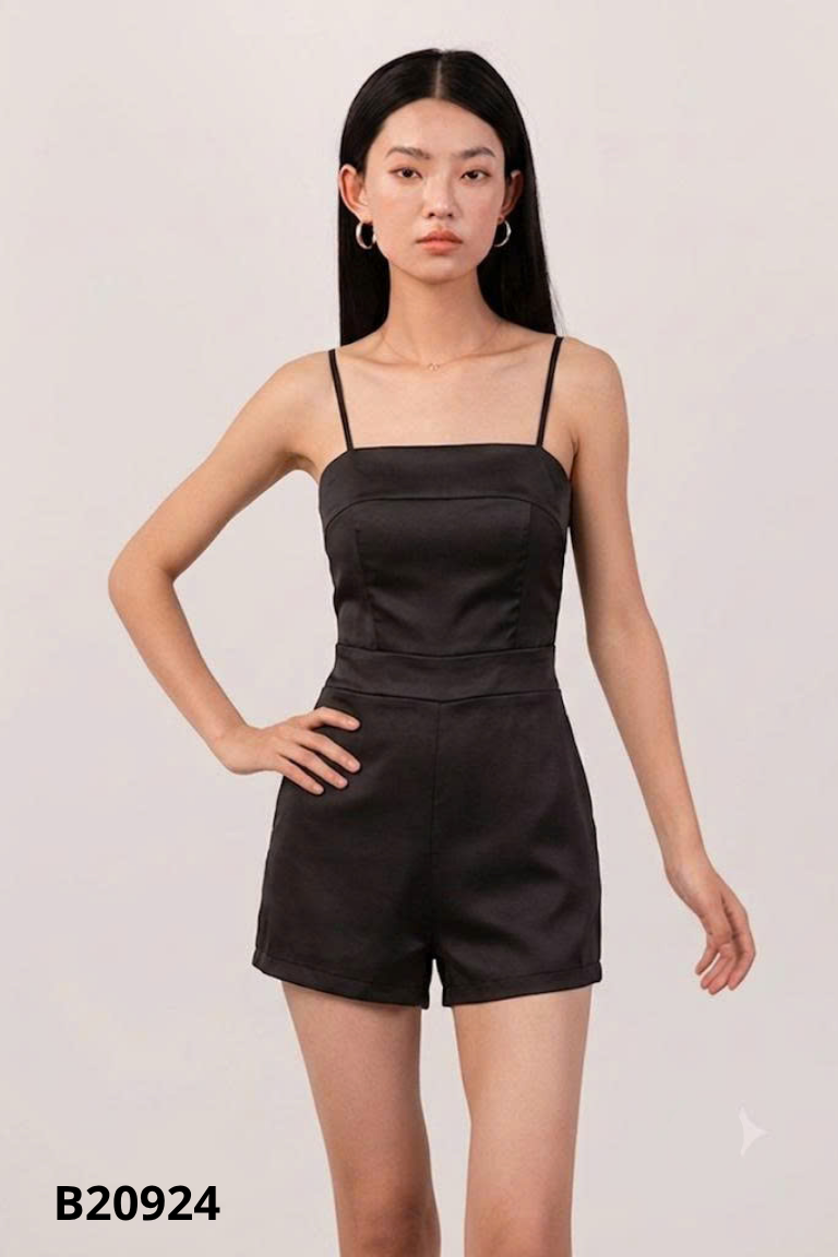 Jumpsuits hai dây đen