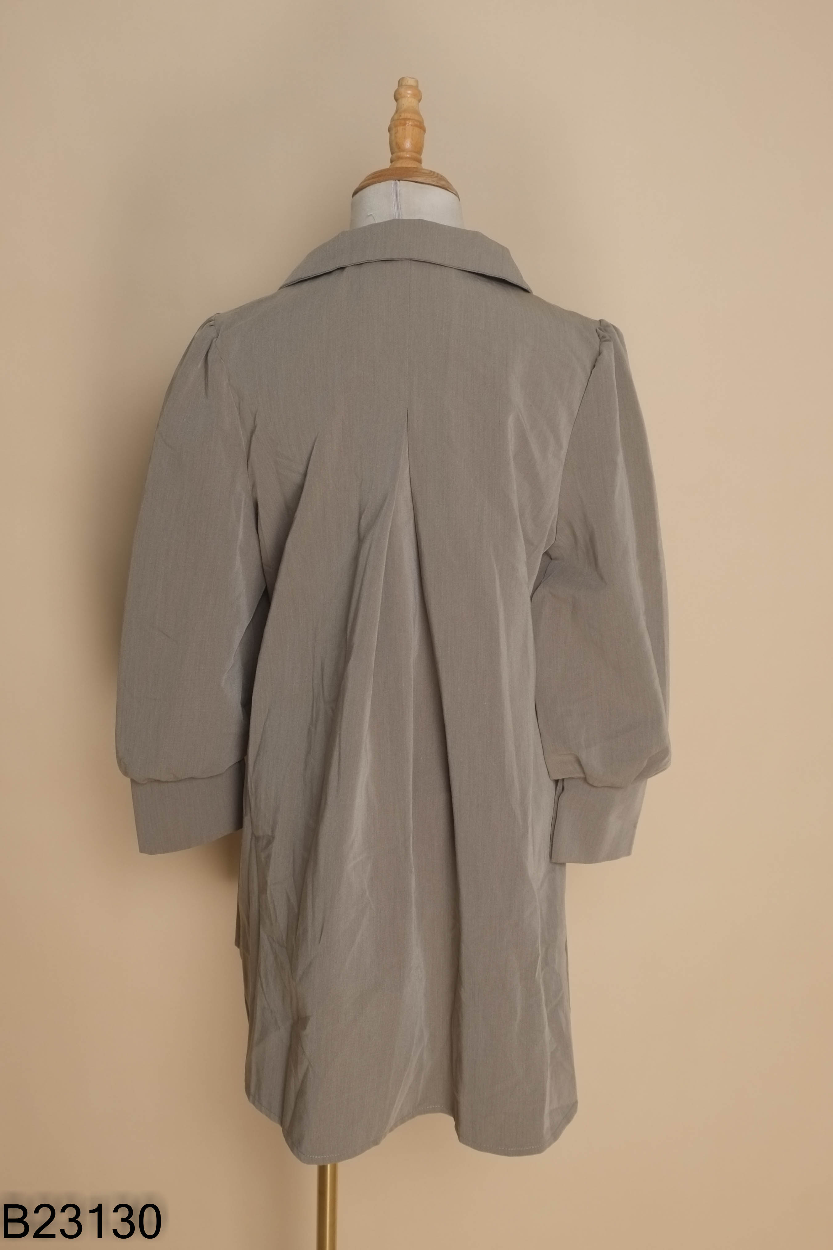 Váy ghi cổ vest XINGGEDU xếp li