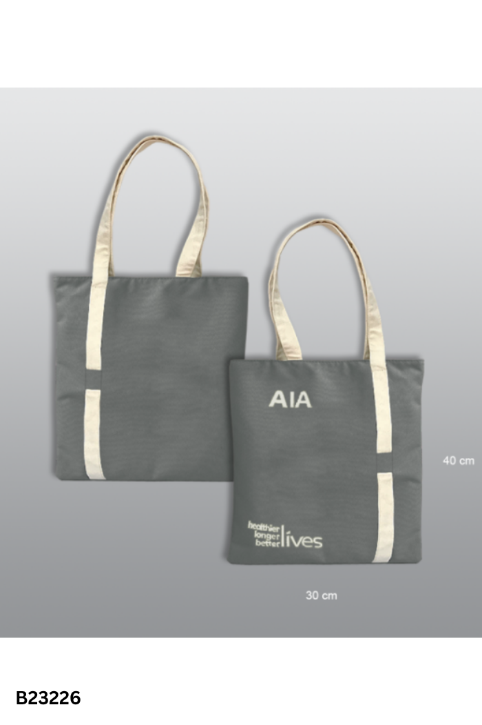 NEW Túi tote xám in chữ