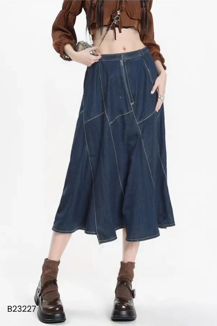 Chân váy jeans xanh