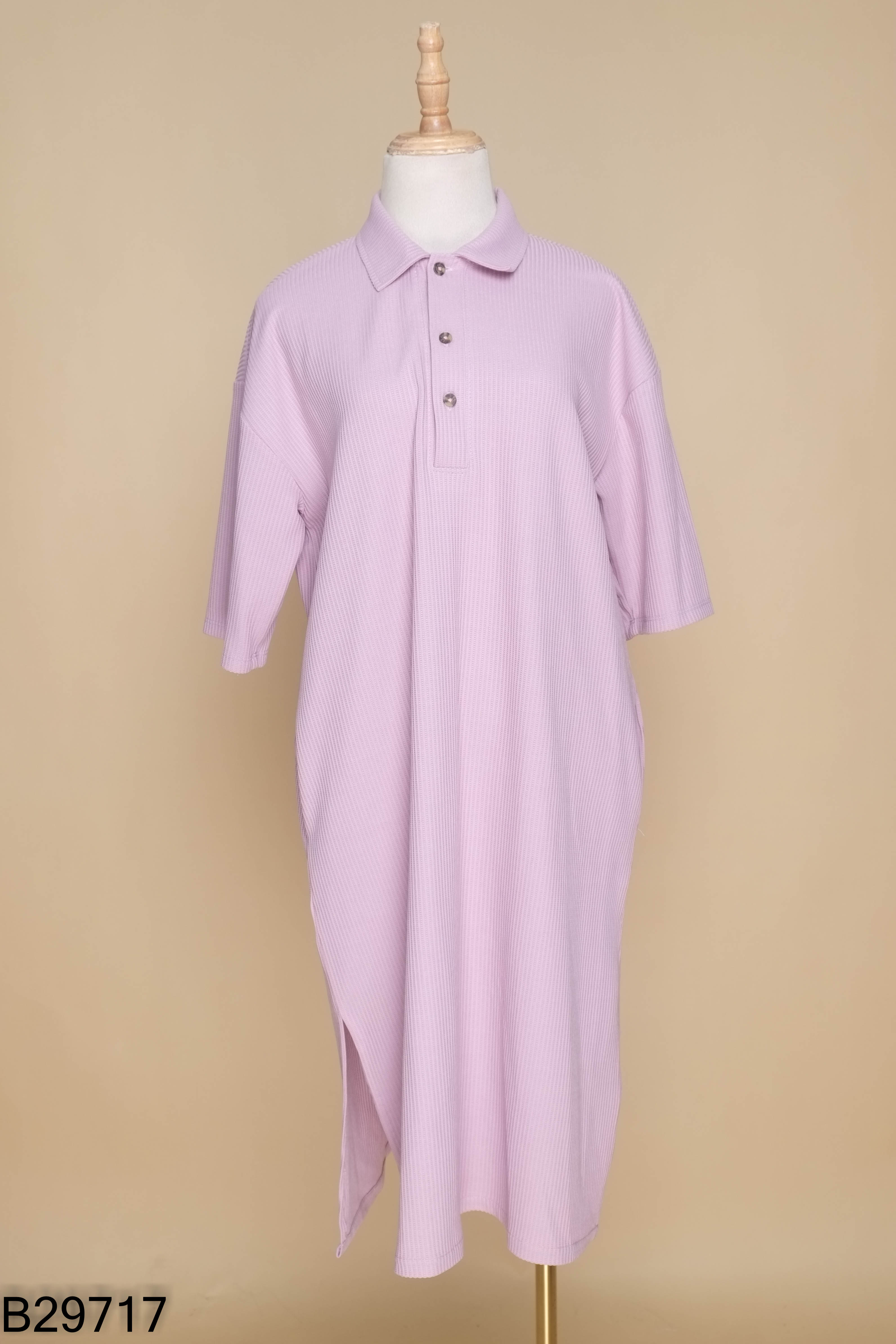 Váy MACS tím cổ polo