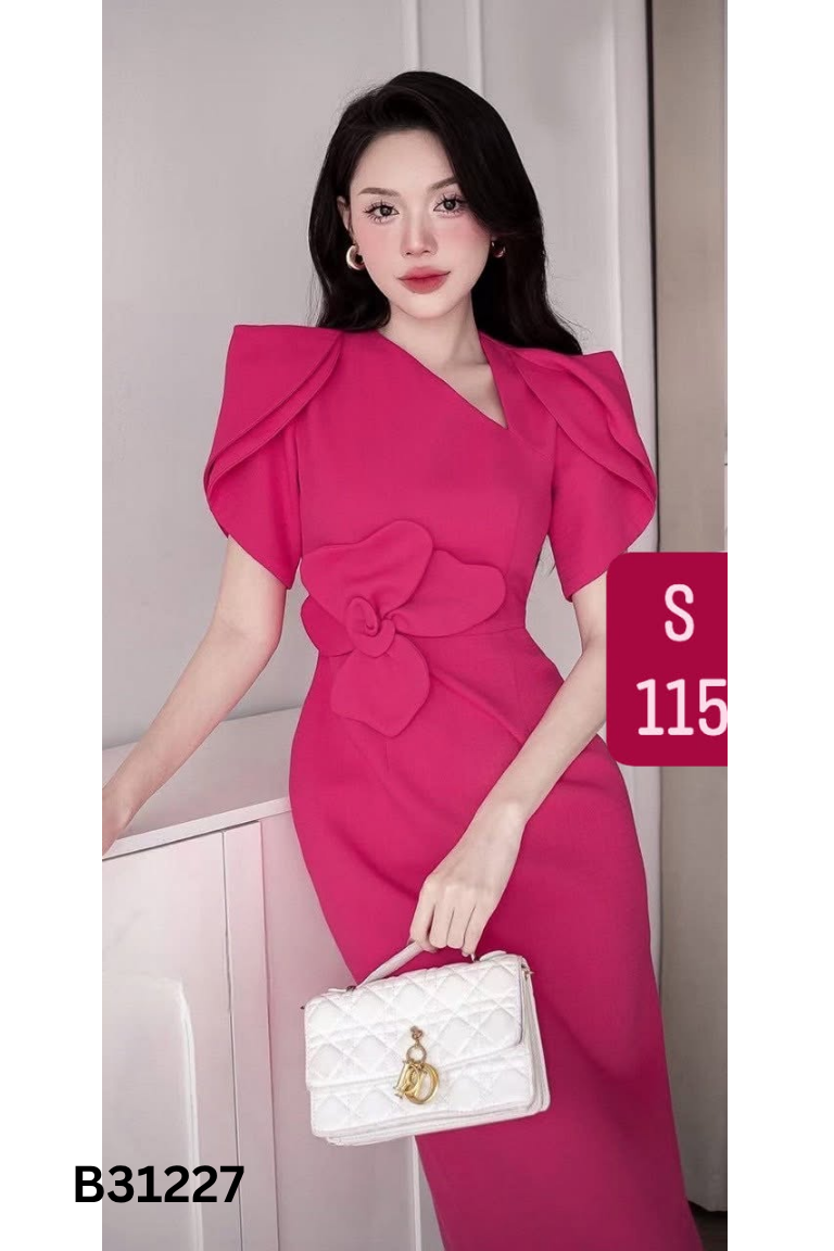 NEWTAG Váy JULIETTE LUXURY tím hồng đính hoa