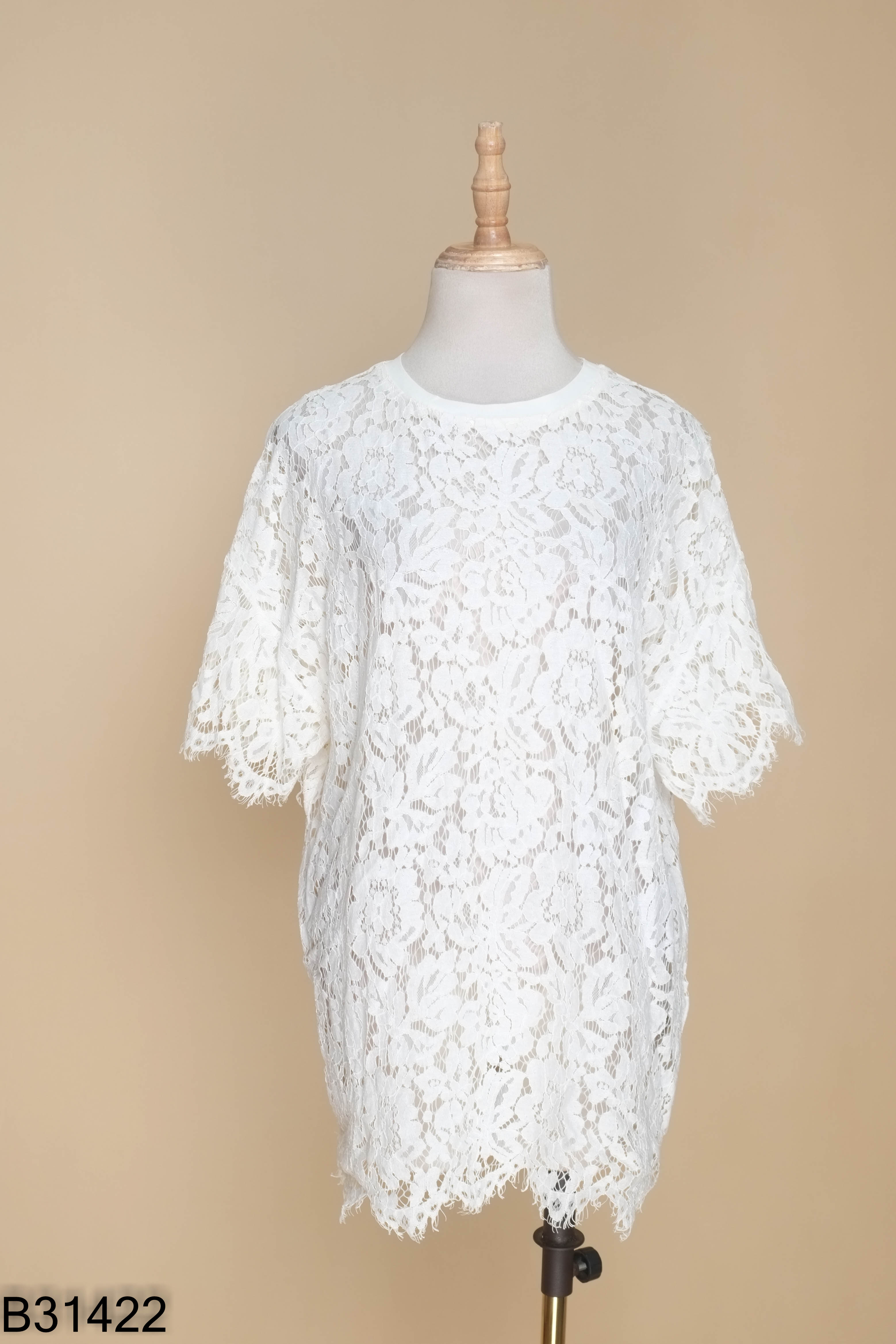 Áo ren ZARA trắng (XUẤT)