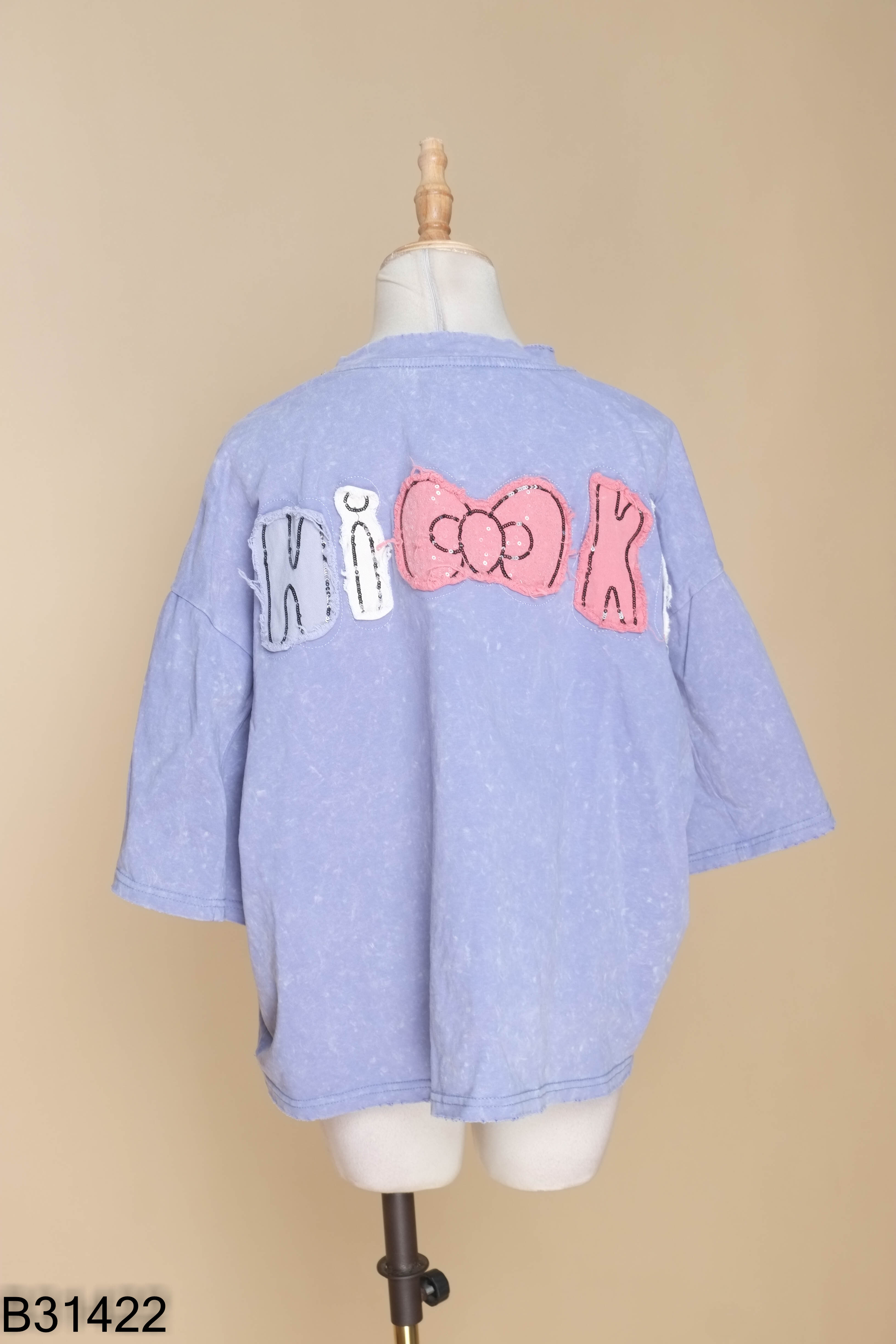 Áo xanh loang hình Hello Kitty