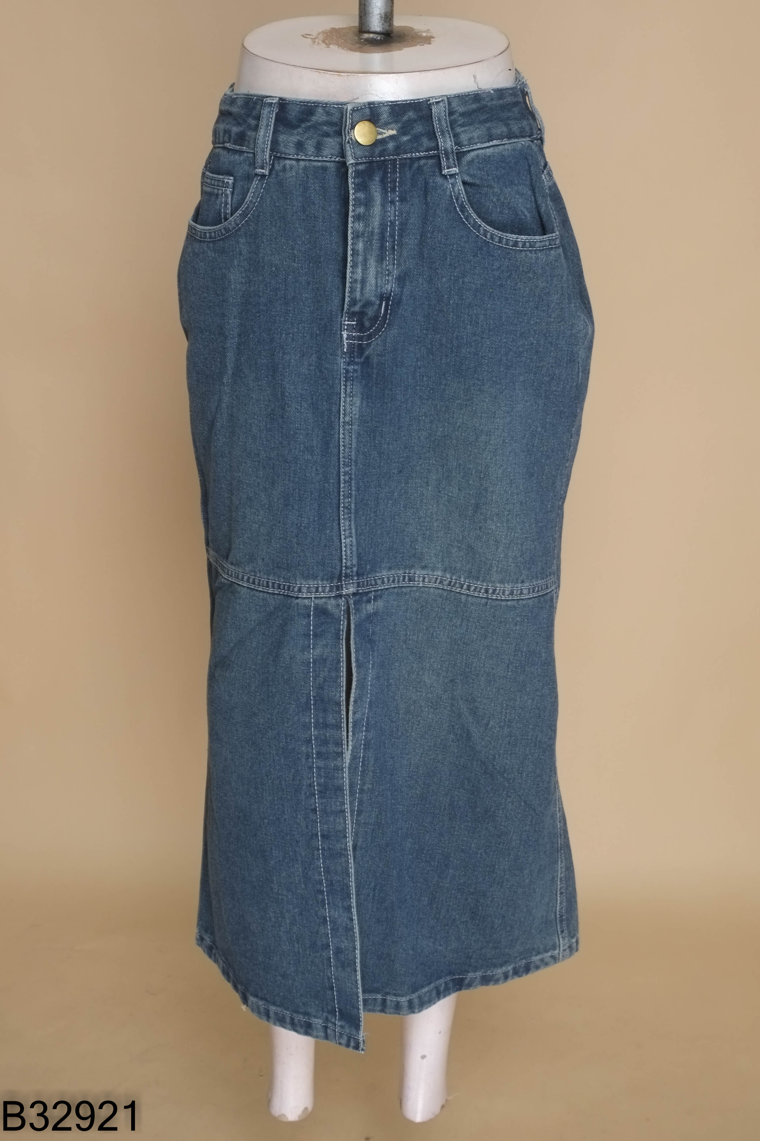 Chân váy jeans xanh