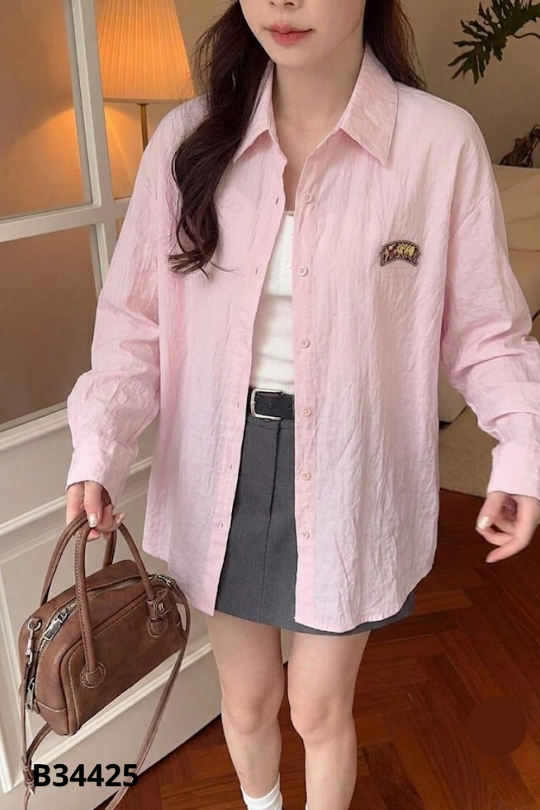Áo sơ mi hồng DA CC