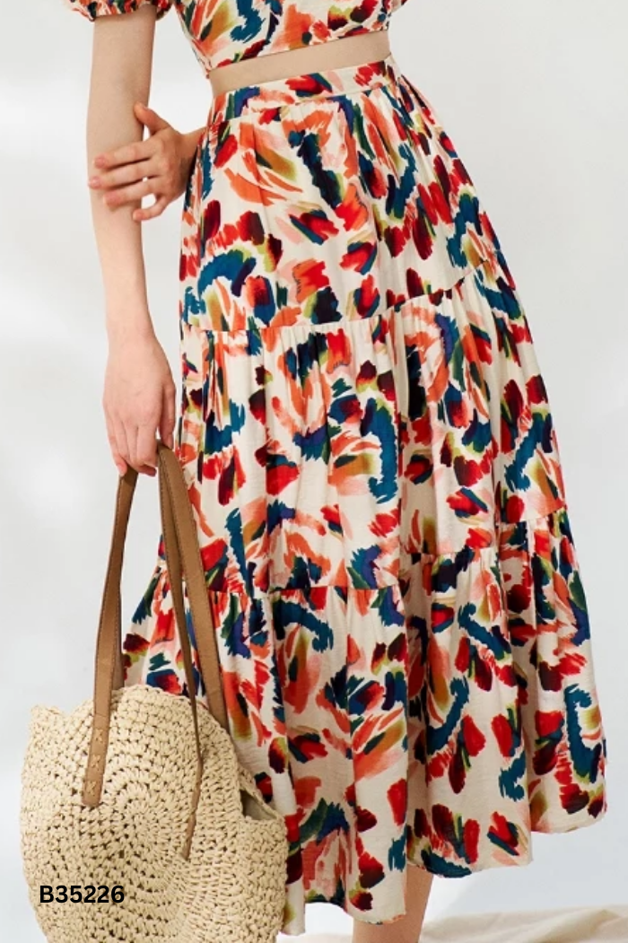 Chân váy ADORE DRESS be họa tiết màu sắc